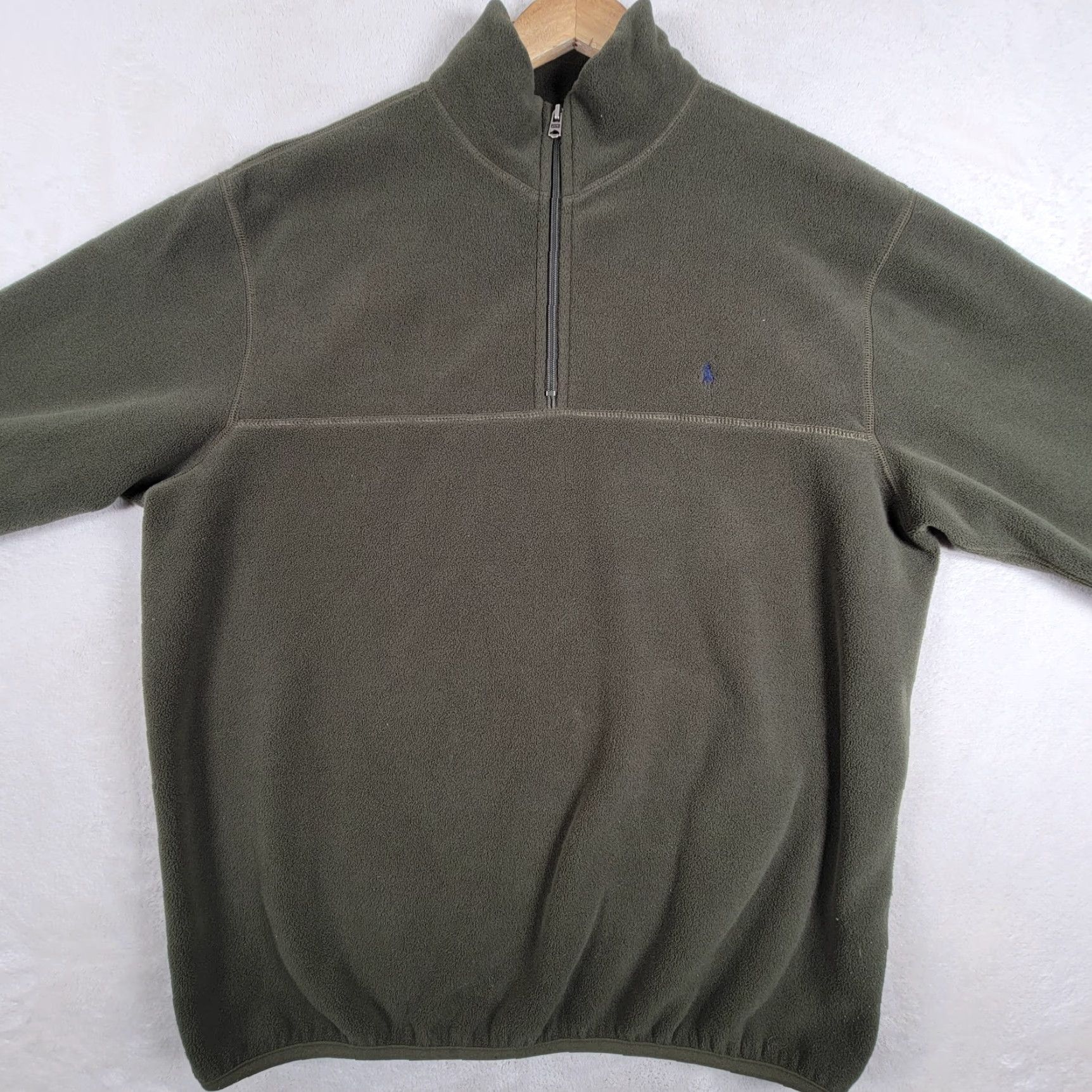 Ralph Lauren VINTAGE Polo Ralph Lauren 1/4 zip Sweater Size Large Mens Green Pullover 1/4 Zip Winter Fall Spring Size US L / EU 52-54 / 3 - 3 Thumbnail