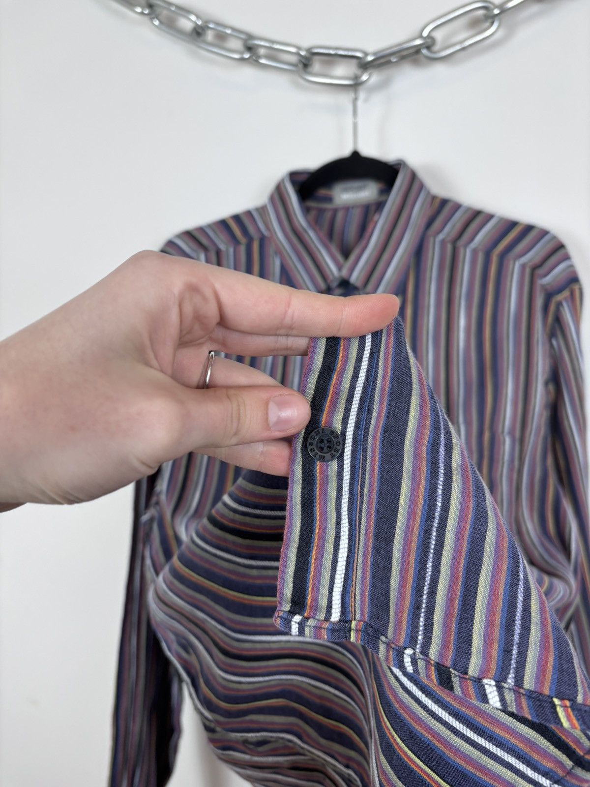 Missoni Vintage Missoni Sport Striped Linen Cotton Button Up Shirt Size US M / EU 48-50 / 2 - 14 Thumbnail