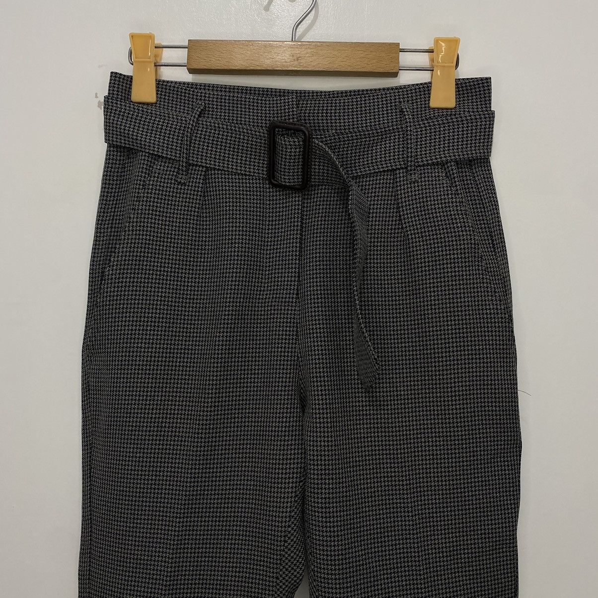 Brunello Cucinelli Brunello Cuccineli Belted Checkered Trousers Size 27" / US 4 / IT 40 - 2 Thumbnail