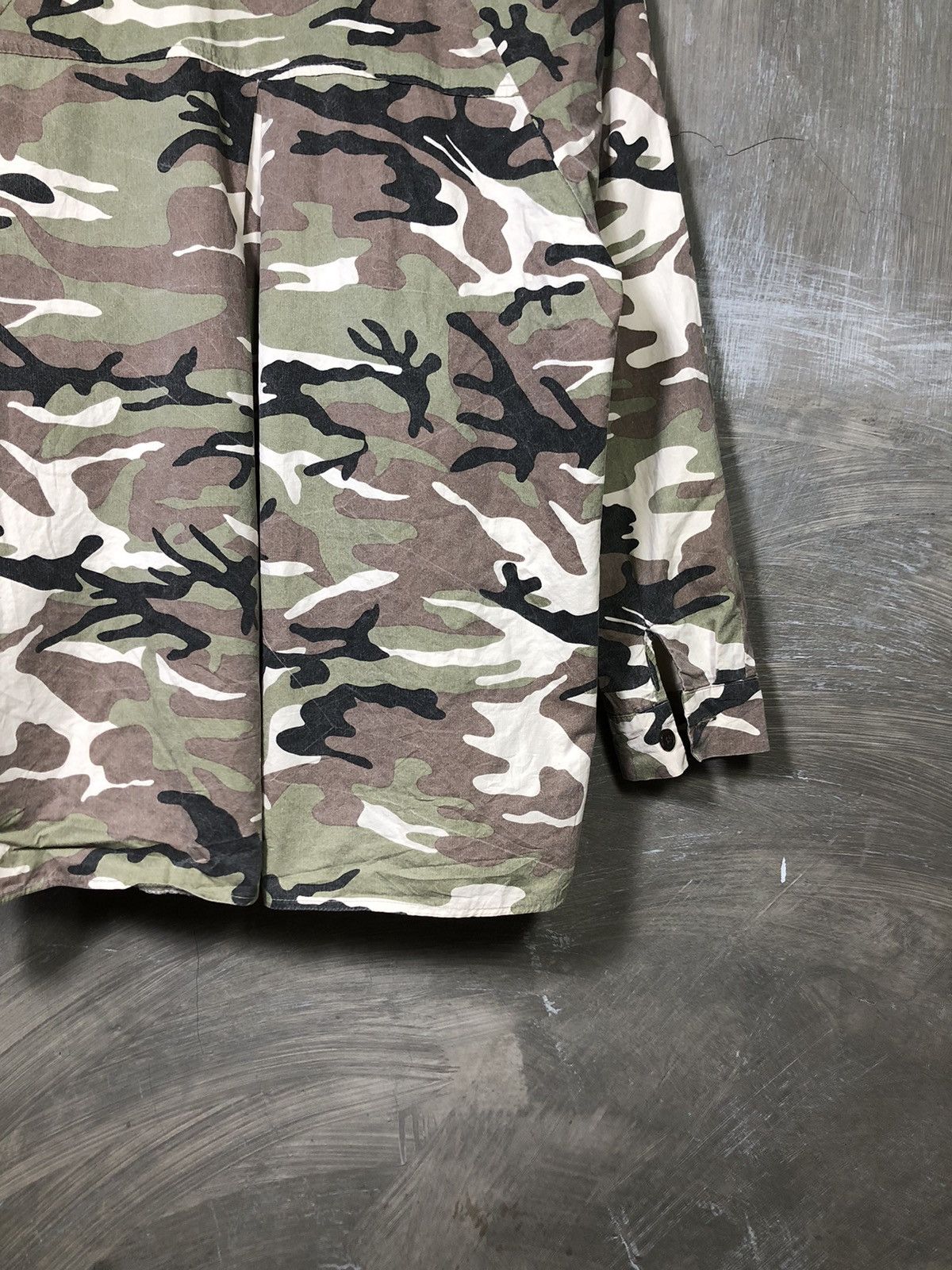 Japanese Brand Unknown Army Button Up Shirt Size L / US 10 / IT 46 - 7 Thumbnail