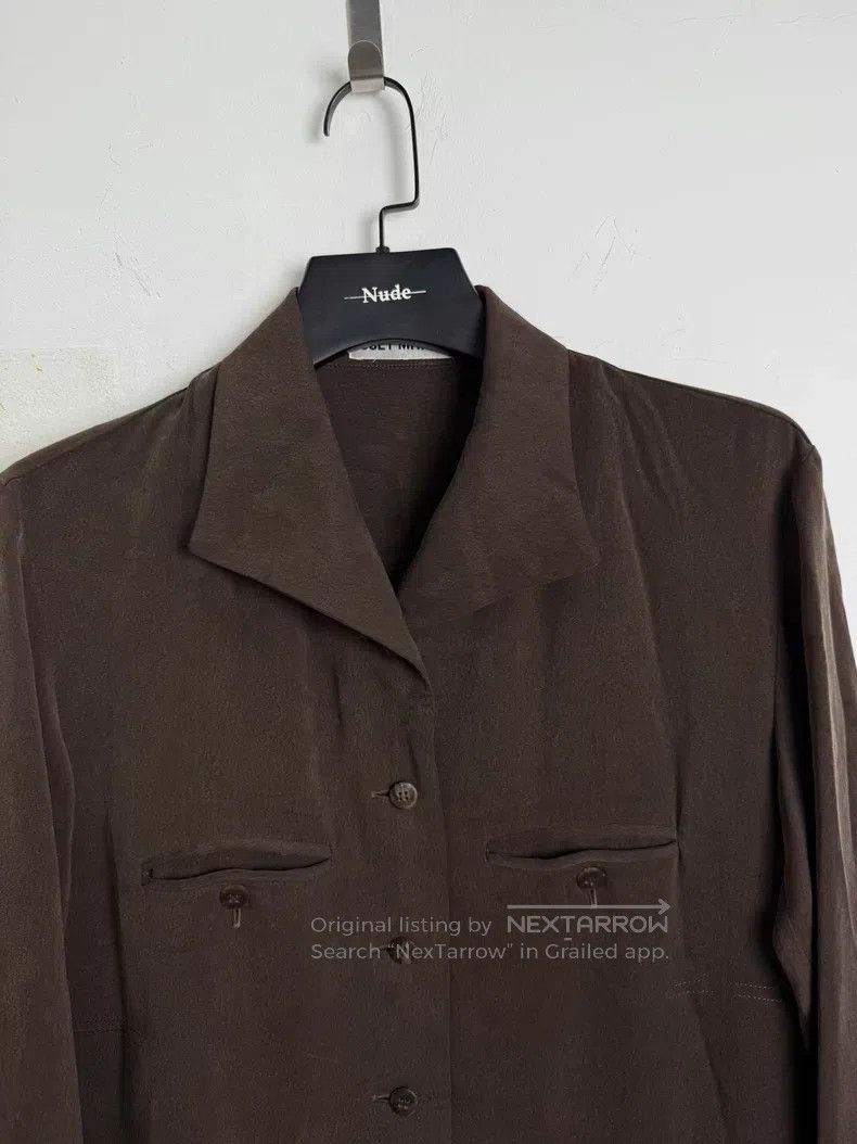 Issey Miyake Issey Miyake Glossy draping collar jacket Size US L / EU 52-54 / 3 - 4 Thumbnail