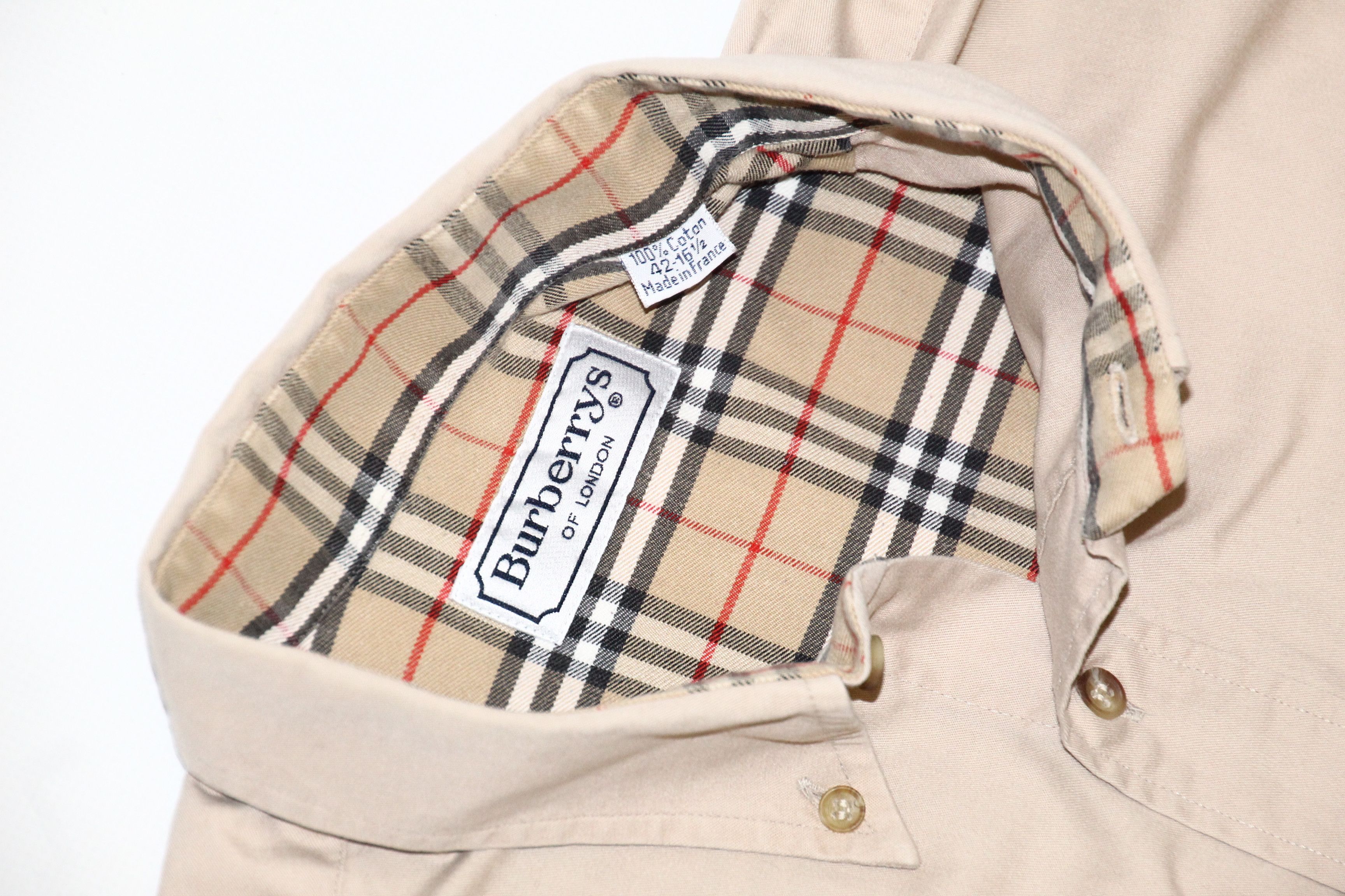 Burberry 70's Burberrys of London Signature Button Down Oxford Shirt Size US L / EU 52-54 / 3 - 3 Thumbnail