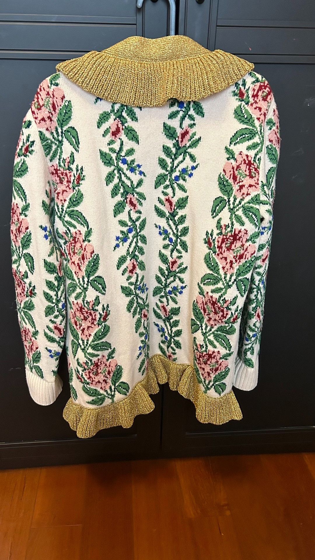 Gucci Gucci Gold silk floral thick sweater 2501-Nextarrow Size US S / EU 44-46 / 1 - 2 Thumbnail