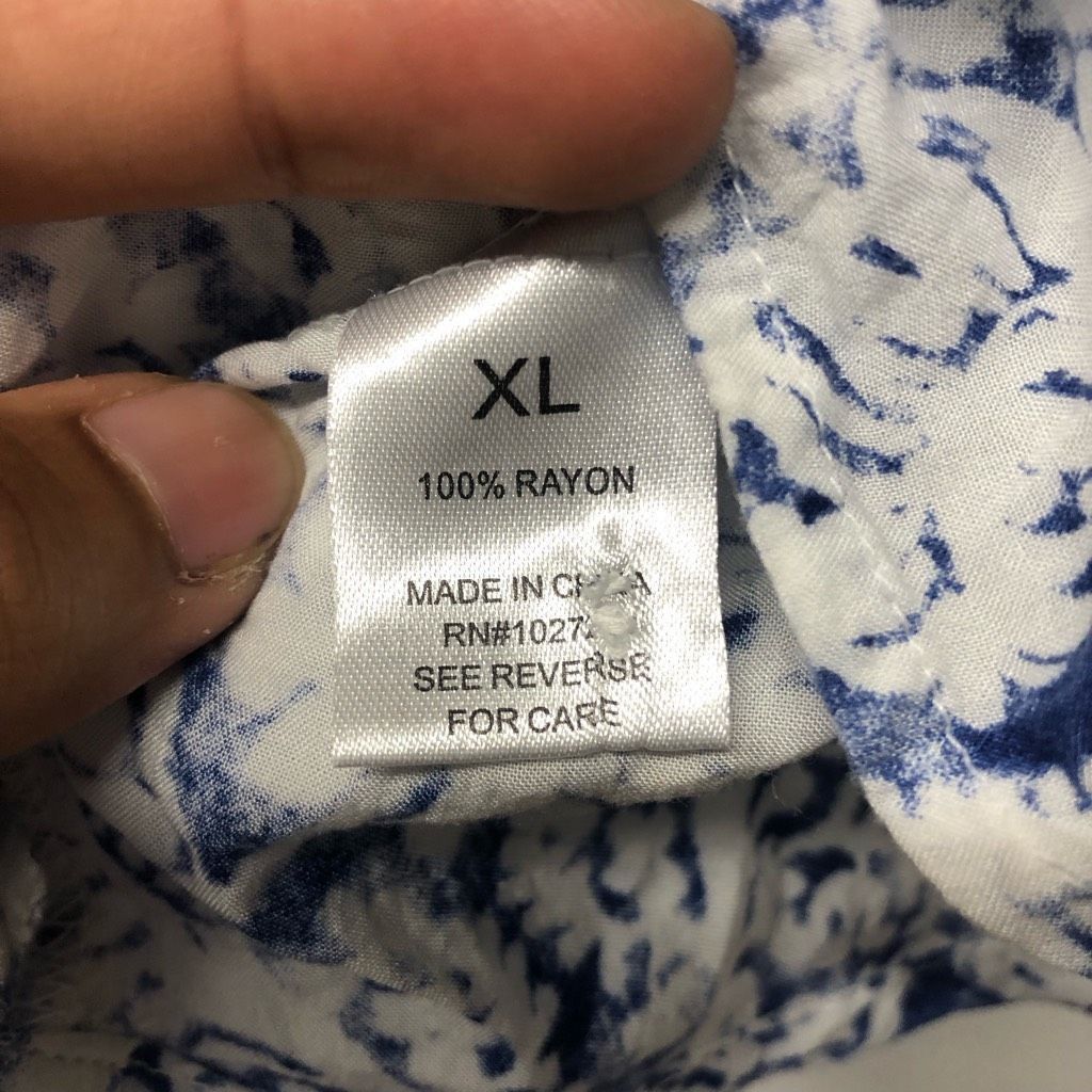 Other Grand & Greene Blue White Geometric Button-Up Blouse, Size X Size XL / US 12-14 / IT 48-50 - 6 Thumbnail