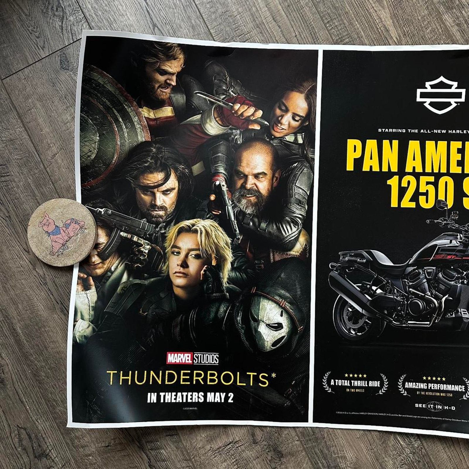 Harley Davidson × Marvel Comics Marvel Thunderbolts Harley Davidson Movie Promo Poster Print Size ONE SIZE - 2 Thumbnail