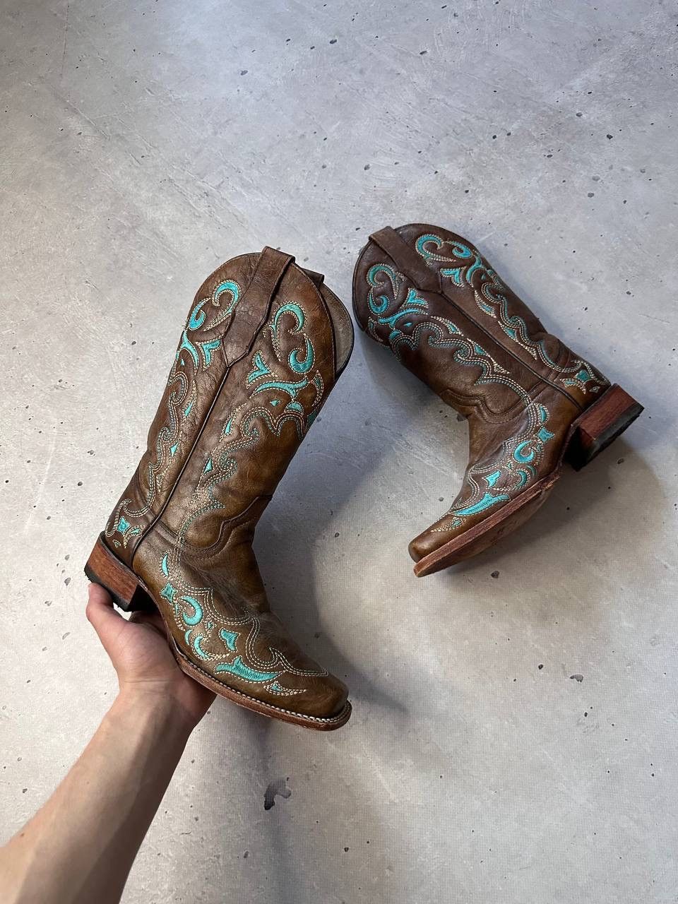 Cowboy Equipment × Vintage Circle G Mexico Cowboy Hi Boots Y2K Size US 7 / IT 37 - 2 Thumbnail