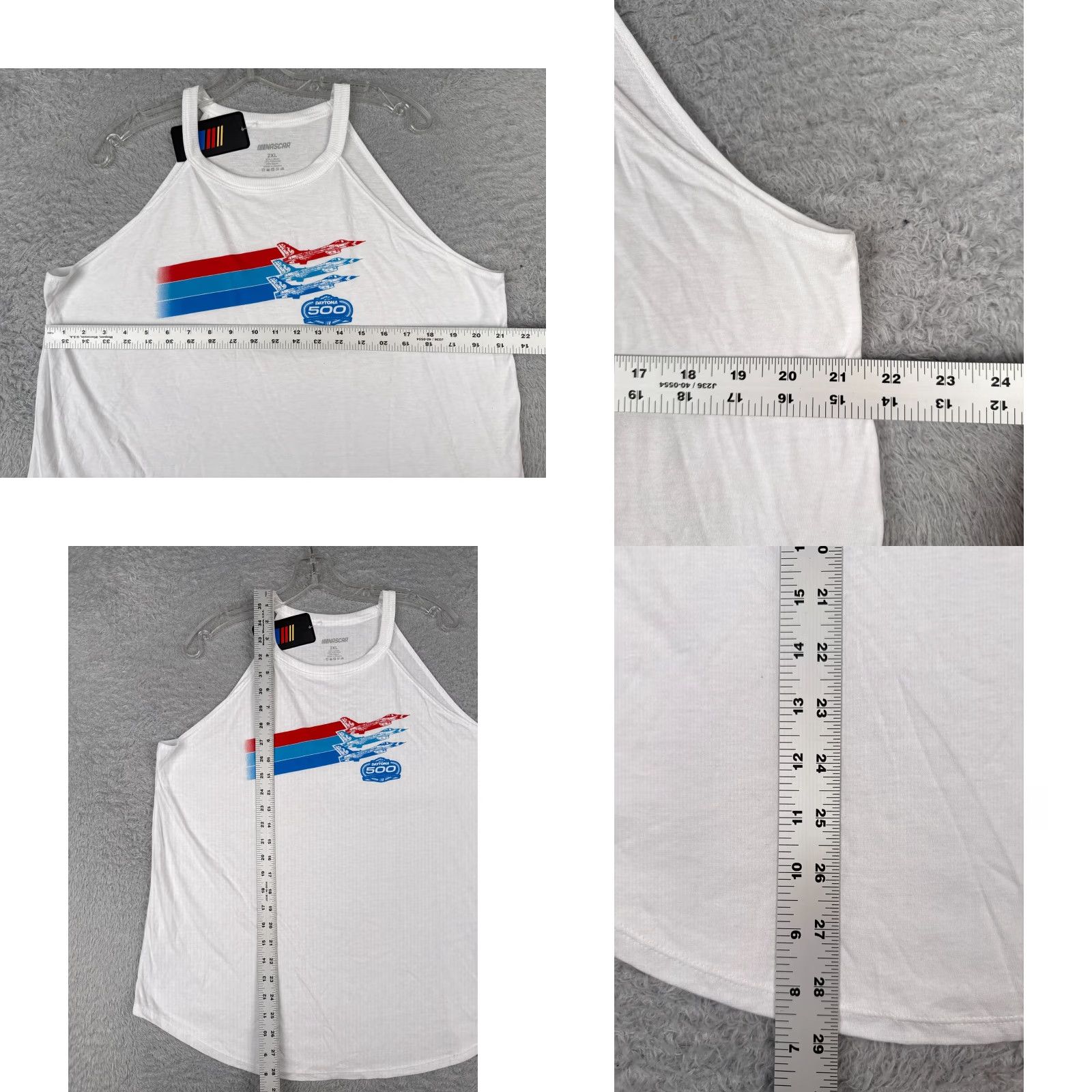 NASCAR Nascar Shirt Women 2XL White Tank Sleeveless Daytona 500 Thunderbirds F-16 Casual Tank Top Womens 2XL Nascar Shirt Size XXL / US 16-18 / IT 52-54 - 8 Thumbnail