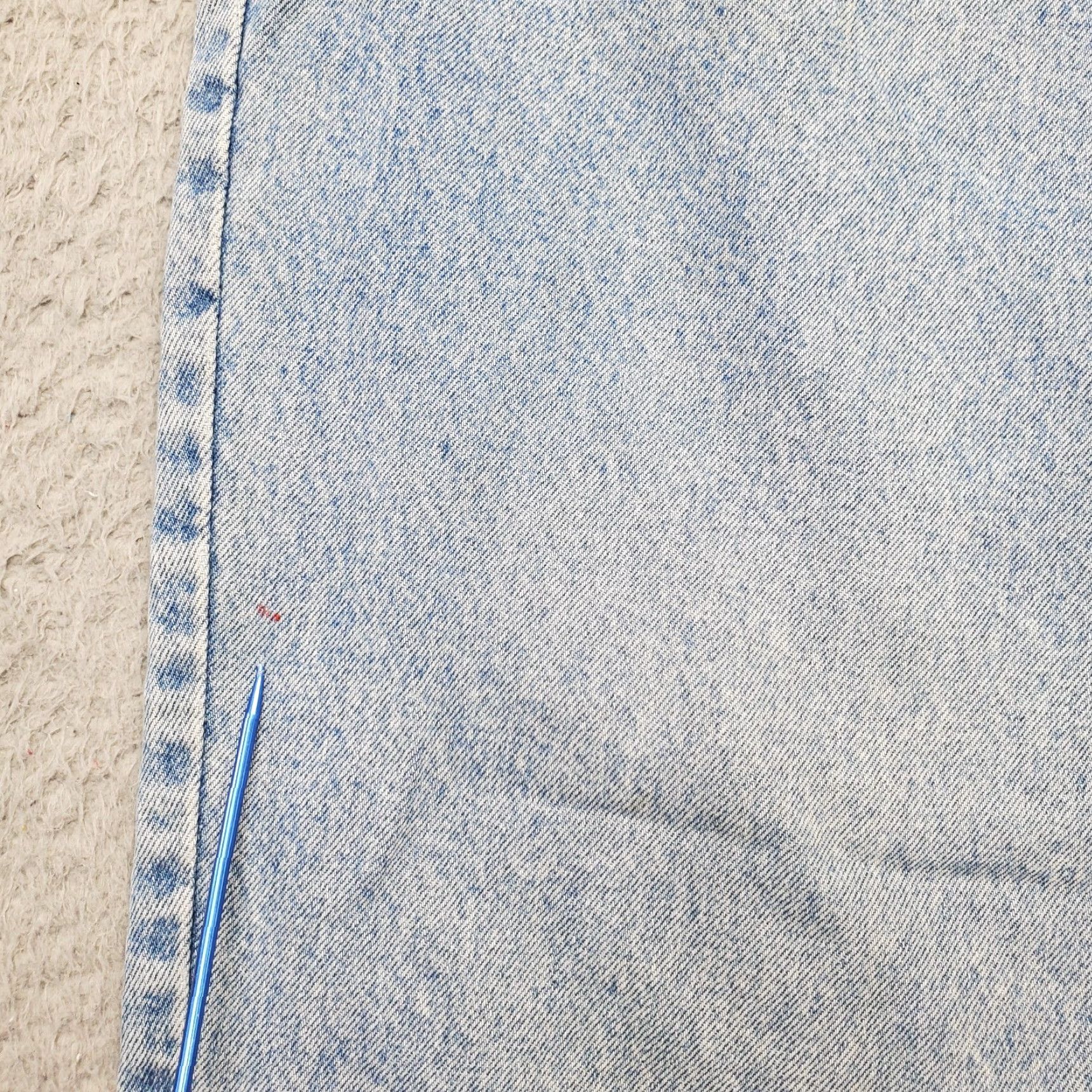 Vintage Mecca Mens Jeans Blue Denim High Rise Light Wash Cropped 42 Baggy Button Fly Vintage No N/A Size US 42 / EU 58 - 7 Thumbnail