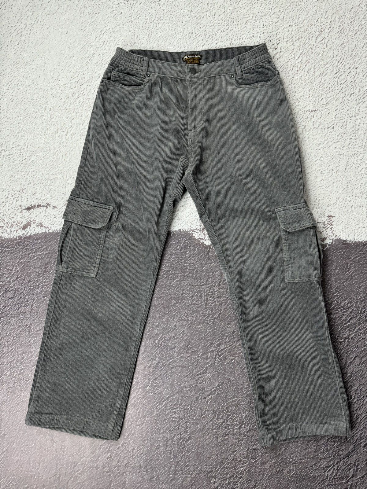 Japanese Brand Atlas for men grey corduroy utility cargo pants size 32 Size US 32 / EU 48 - 2 Thumbnail
