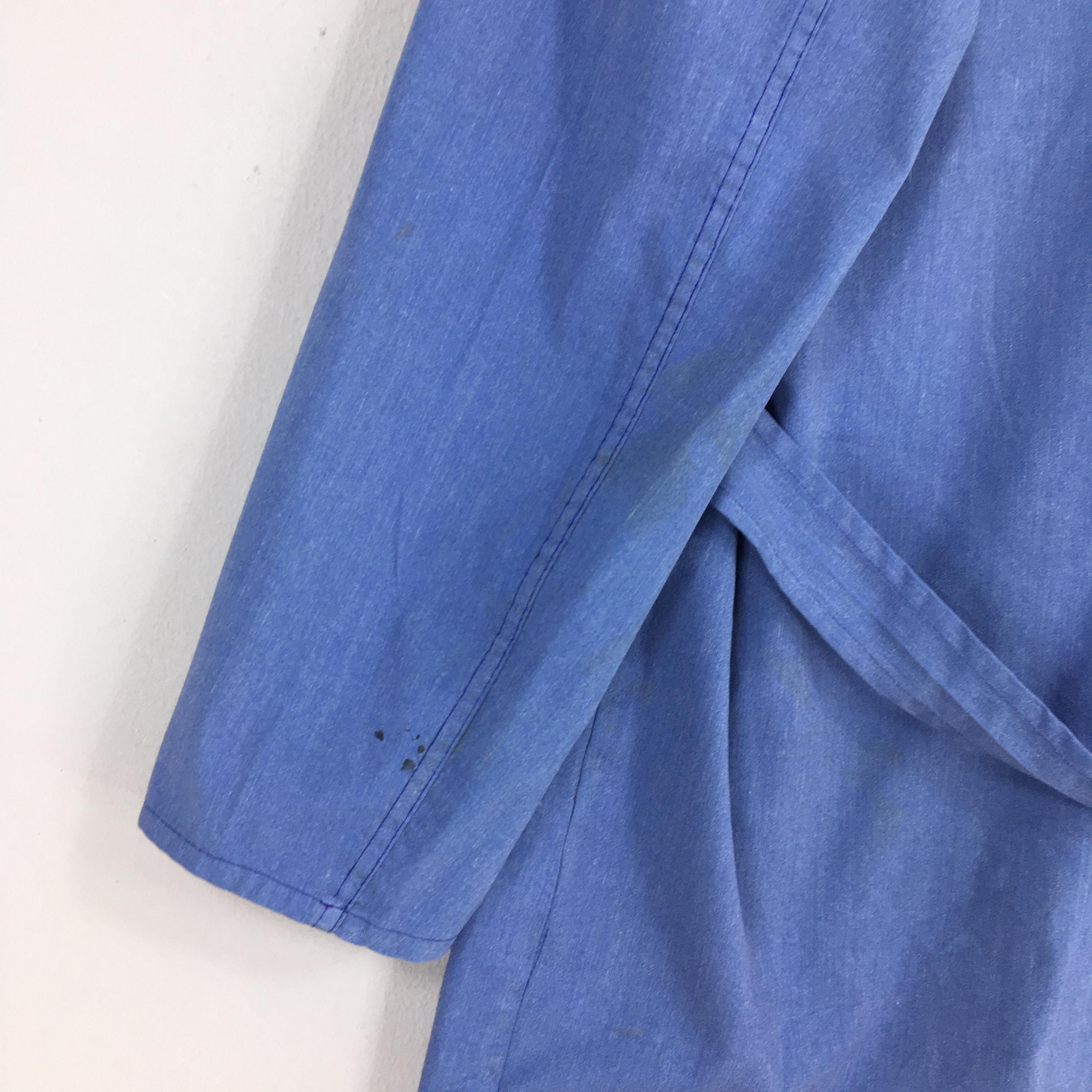 Le Laboureur 1980s Duster Frenchwork Sanforized Indigo Jacket XLarge Size US XL / EU 56 / 4 - 7 Thumbnail