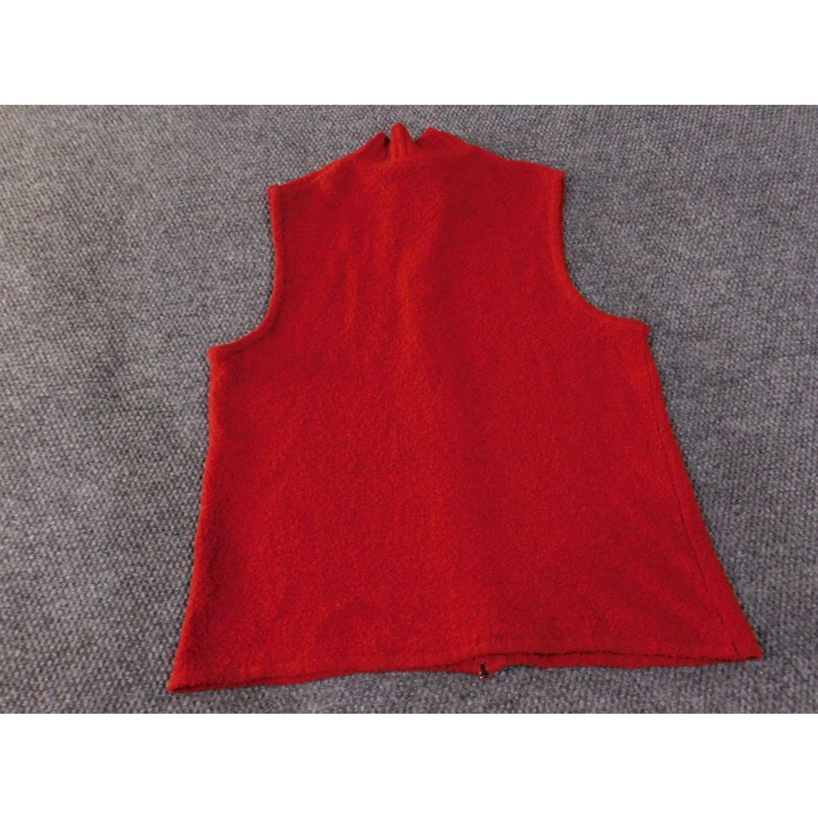 Coldwater Creek Coldwater Creek Vest Womens XL Red Wool Blend Full Zip Mock Neck Sweater Size XL / US 12-14 / IT 48-50 - 5 Thumbnail