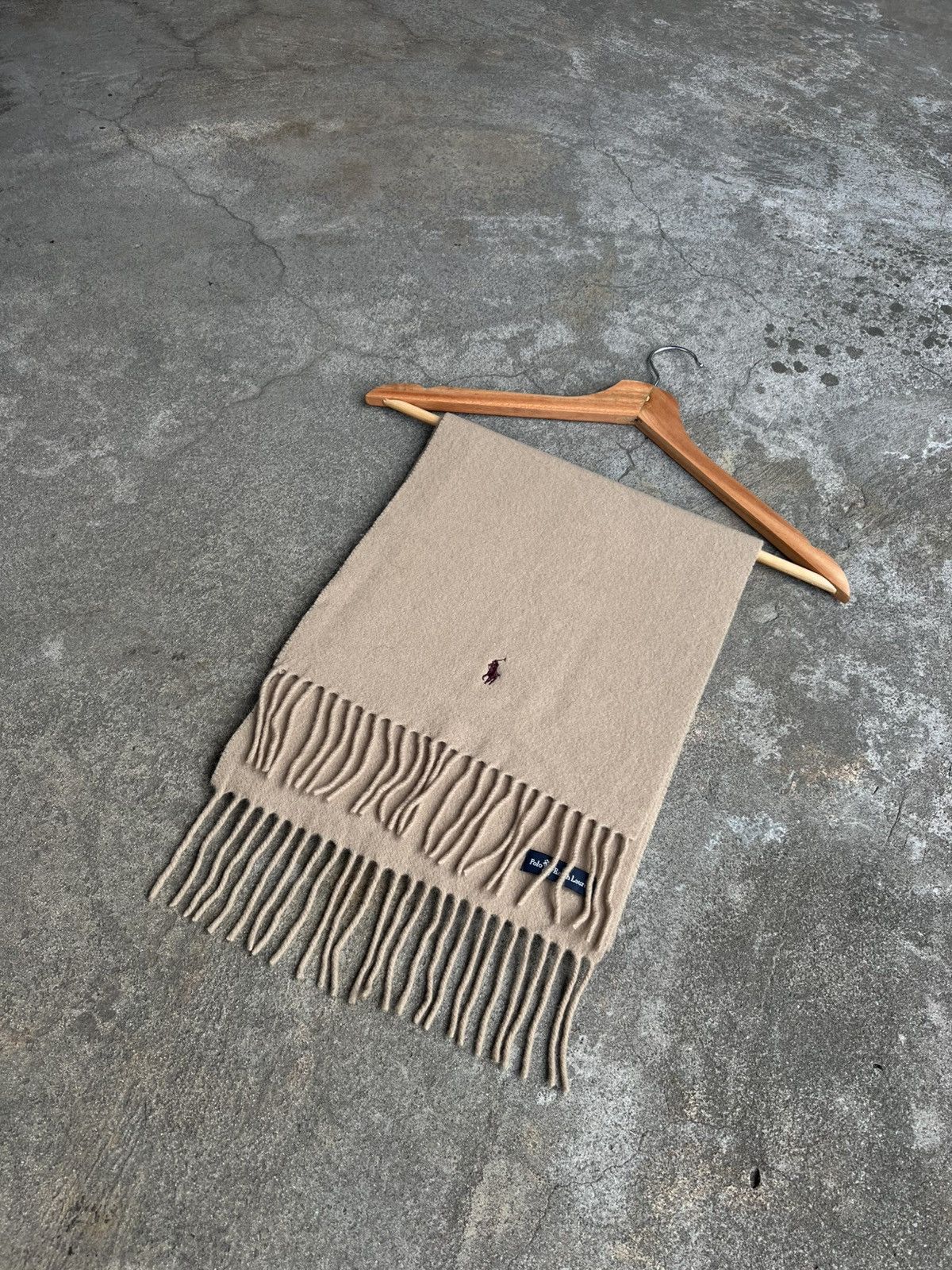 Polo Ralph Lauren × Ralph Lauren × Vintage Vintage Rare Polo Ralph Lauren Scarf cashmere wool usa Size ONE SIZE - 4 Thumbnail
