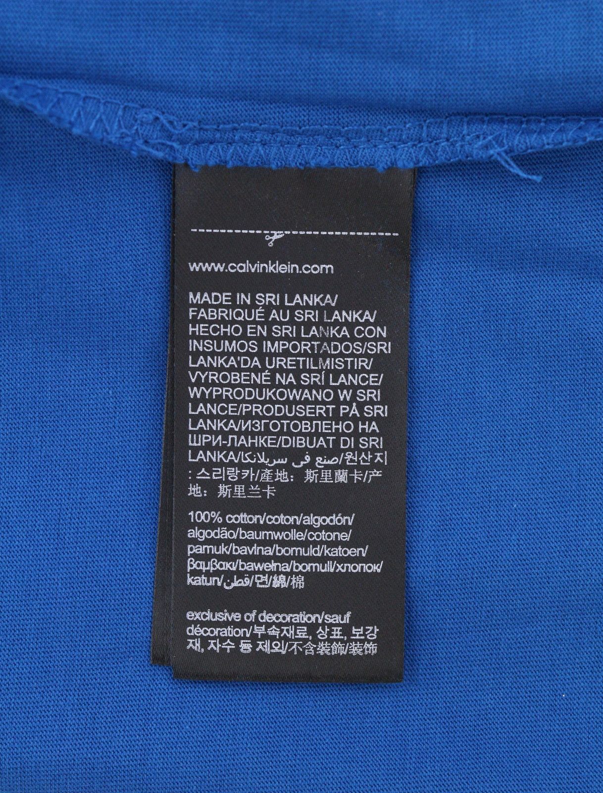 Calvin Klein XL Blue Cotton Tricot Front Logo 87925 Size US XL / EU 56 / 4 - 7 Thumbnail