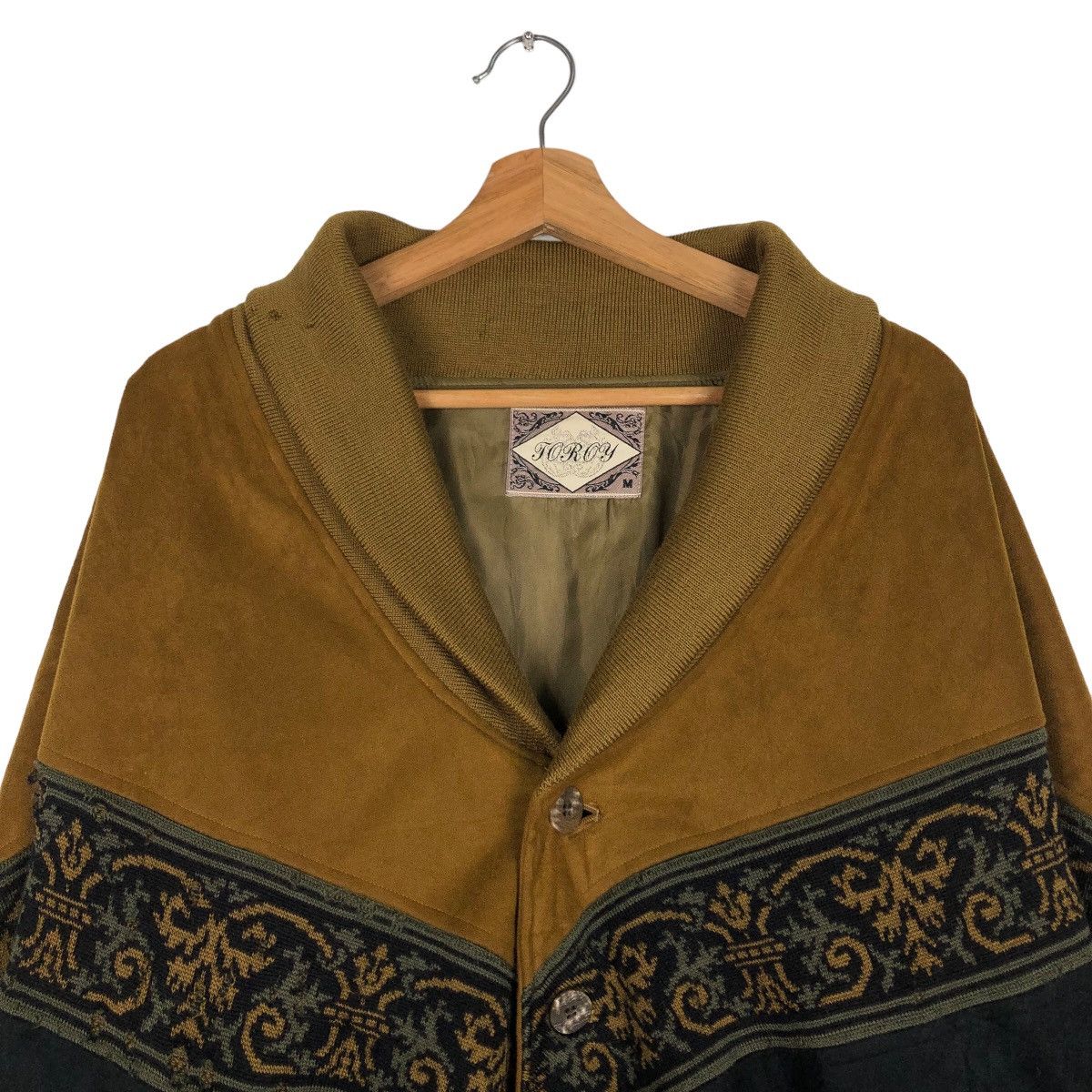 Japanese Brand 🔥90’s Vintage Leather Cardigan Navajo Native Toroy Japan Size US M / EU 48-50 / 2 - 3 Thumbnail