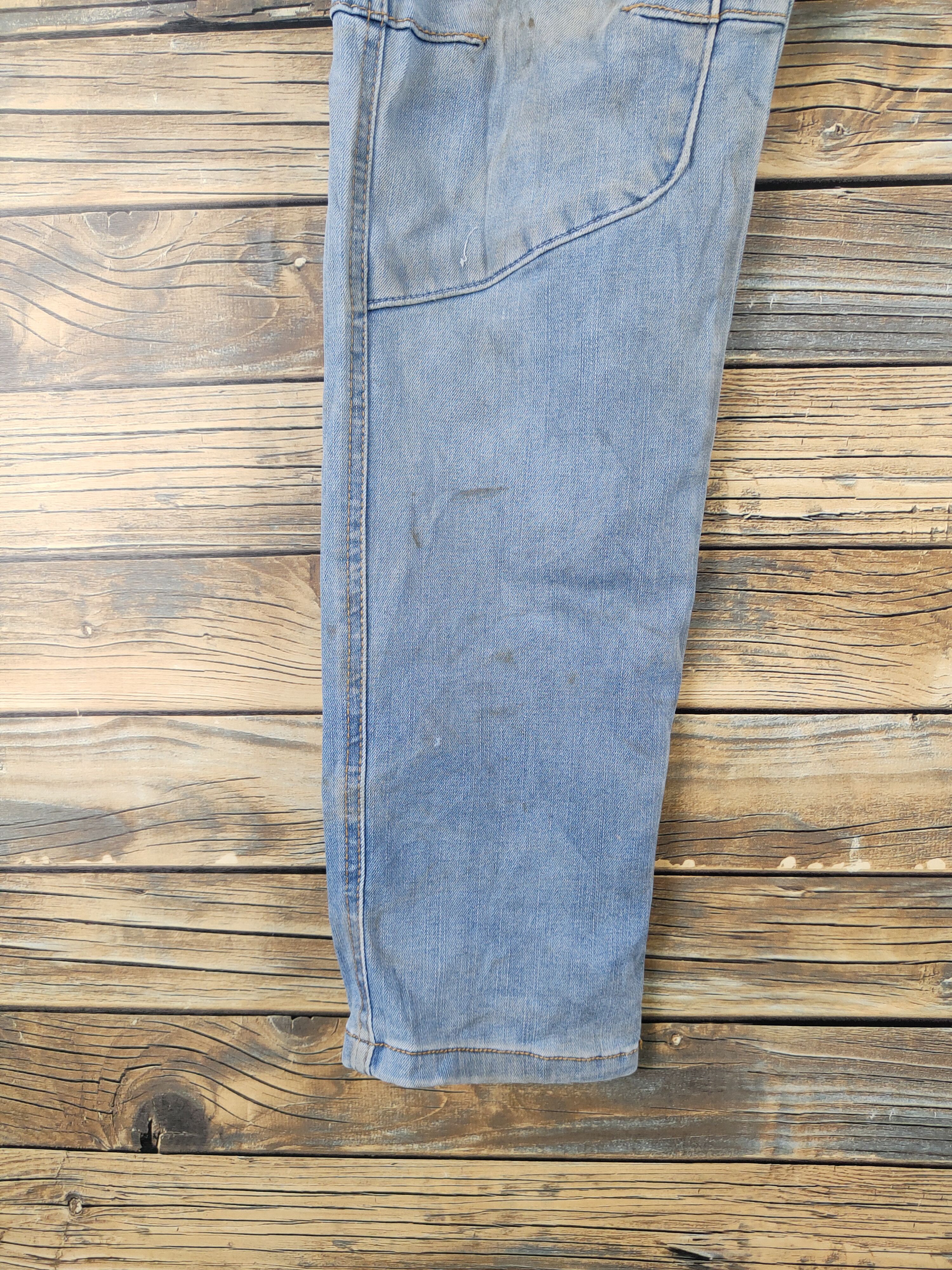 Japanese Brand I'z Frontier Blue Distressed Ripped Jeans #W2091 Size US 32 / EU 48 - 5 Thumbnail