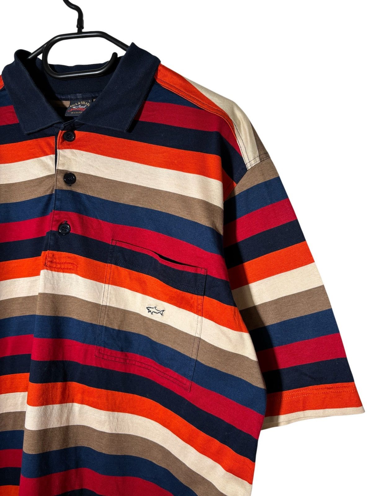Paul & Shark Paul Shark Rugby Polo Tshirt Striped MultiColor Pocket Logo Size US L / EU 52-54 / 3 - 2 Thumbnail