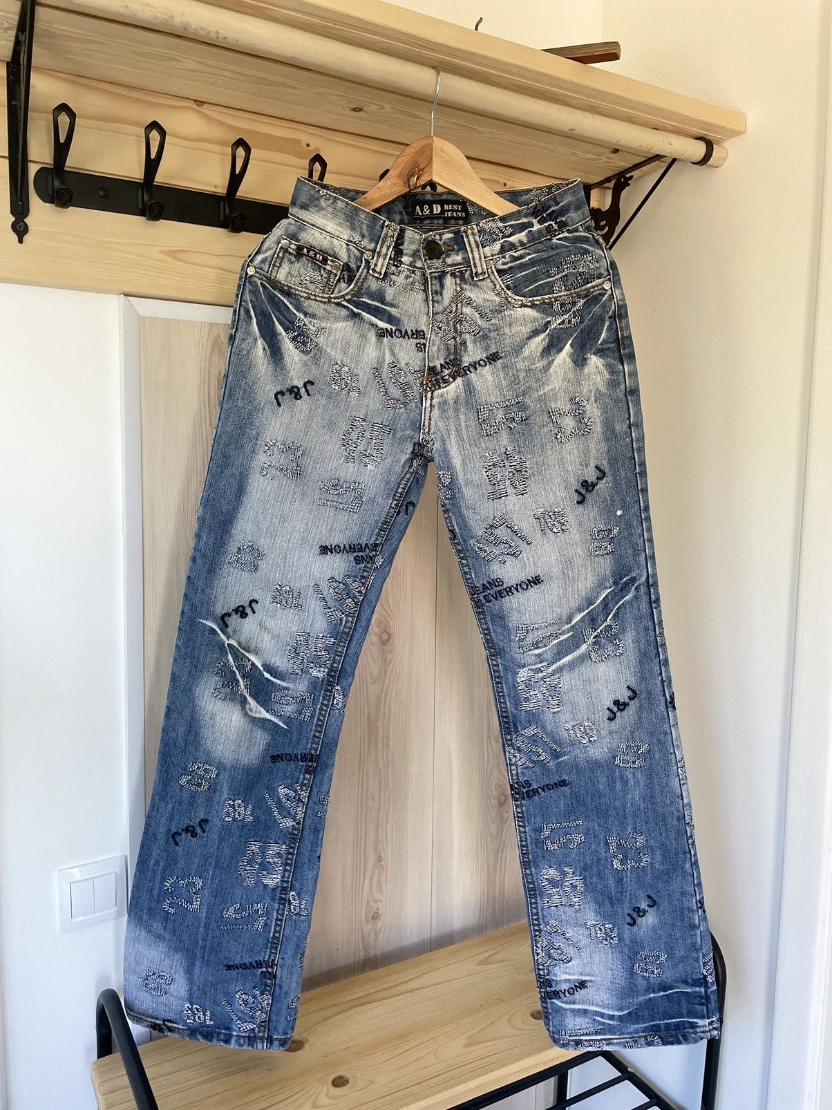 Japanese Brand × Vintage Crazy Vintage Y2K Archive Avant Garde Blue Denim Jeans Size US 30 / EU 46 - 3 Thumbnail