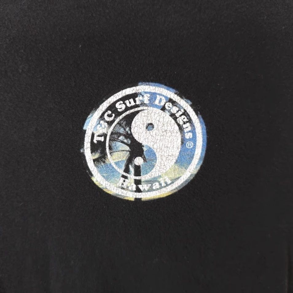 Vintage T&C Surf Designs T Shirt Mens Black Hawaii Surfing Palm Trees Short Sleeve Crew Neck M Cotton Vintage: No Size US M / EU 48-50 / 2 - 3 Thumbnail