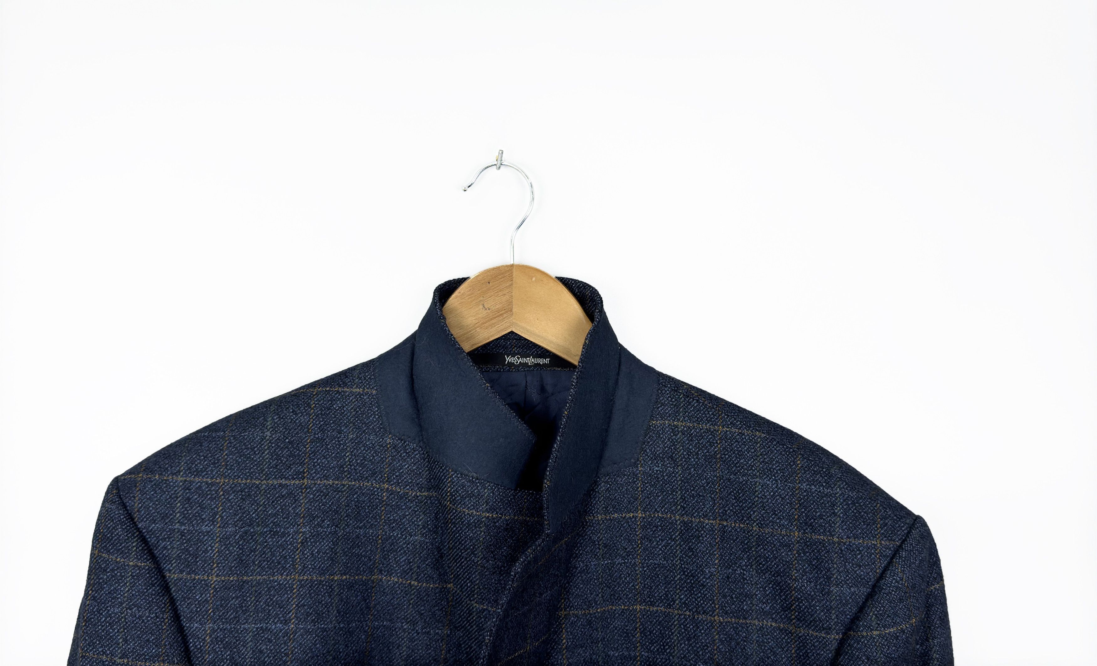 Yves Saint Laurent YSL Yves Saint Laurent Vintage Wool Checkered Blazer EU 52 Size 42R - 3 Thumbnail