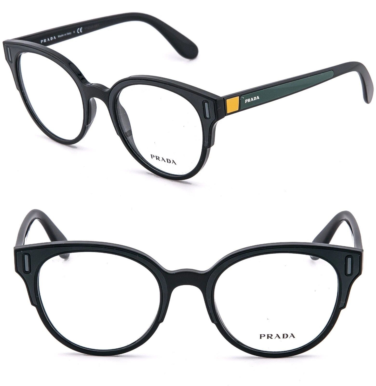 Prada PRADA 08U TAPESTRY PR08UV Black Green Eyeglasses Optical Size ONE SIZE - 1 Thumbnail