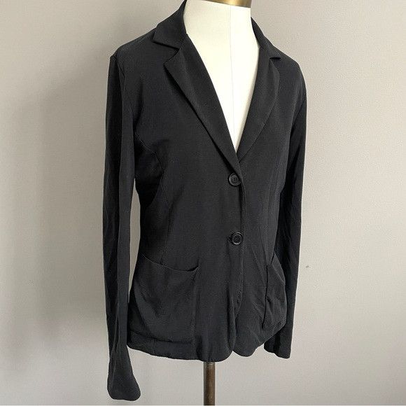 Weekend Max Mara Weekend Max Mara Black Lightweight Jersey Blazer 🇵🇹 Size M / US 6-8 / IT 42-44 - 2 Thumbnail