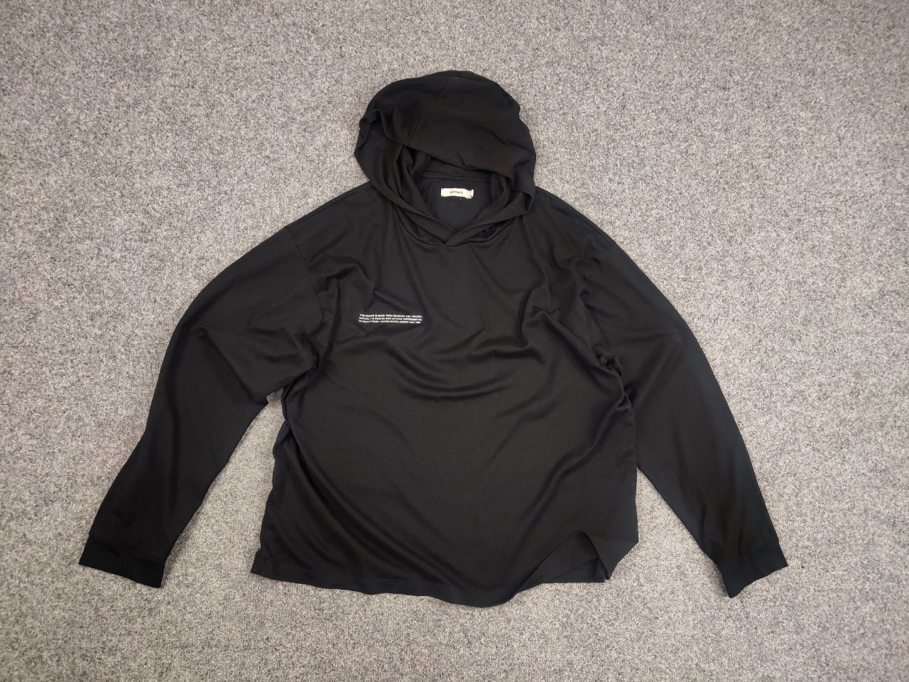Pangaia Pangaia Design Black Organic Cotton Oversized Light Hoodie Size XL / US 12-14 / IT 48-50 - 12 Thumbnail