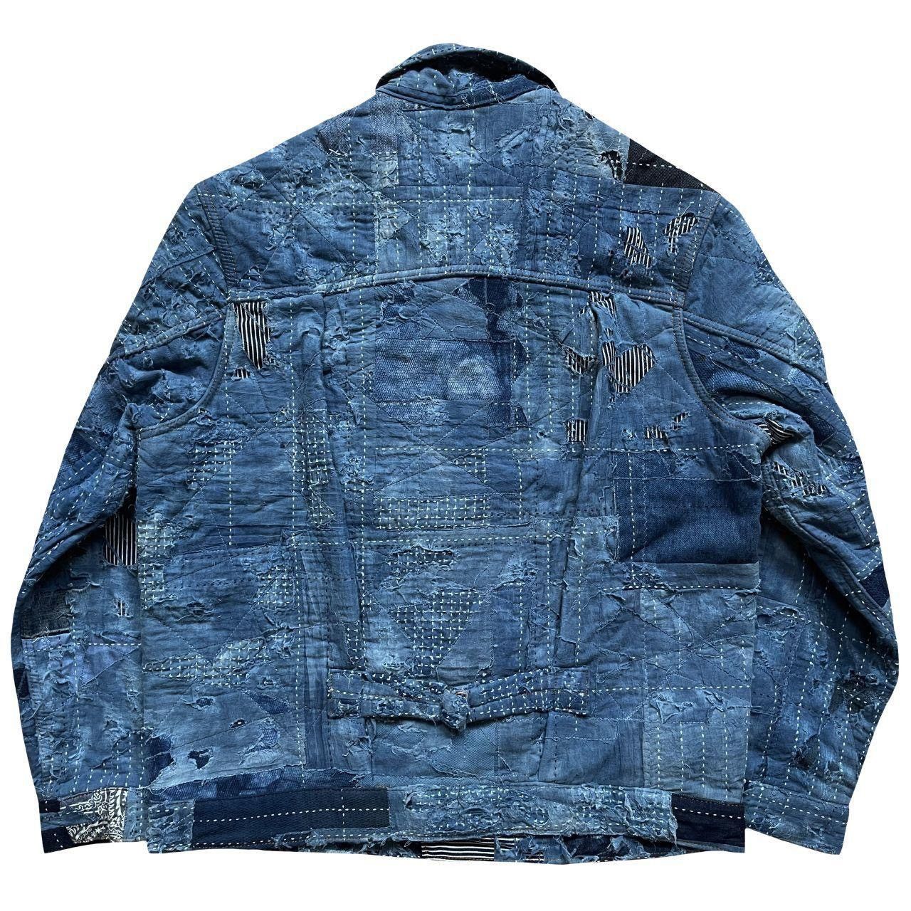 Kapital Indigo Boro Sashiko Denim Jacket Size US L / EU 52-54 / 3 - 2 Thumbnail