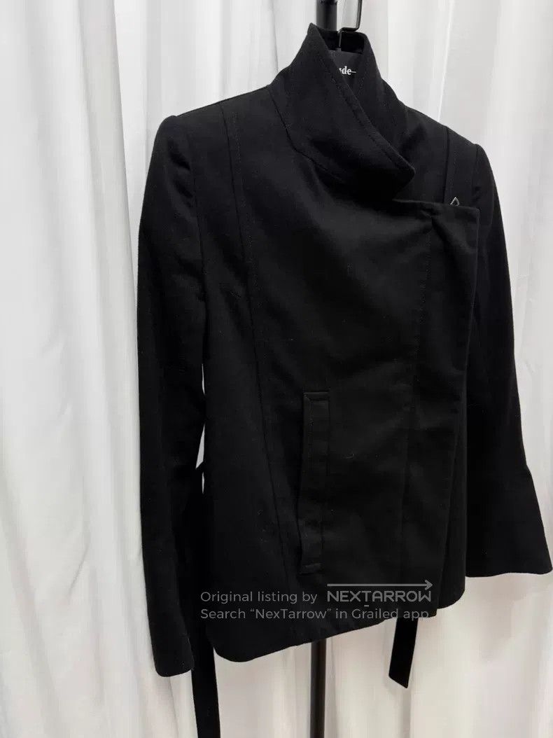 Ann Demeulemeester Ann Demeulemeester Cashmere Blend Slanted Zipper Jacket Size XXS / US 00 / IT 34 - 4 Thumbnail