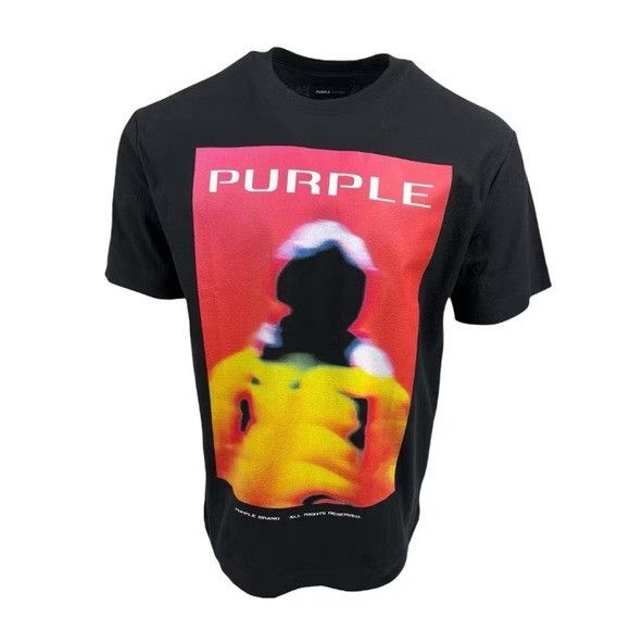 Purple Purple Brand Focus T-Shirt Black Graphic Men’s XS Size US XS / EU 42 / 0 - 1 Thumbnail