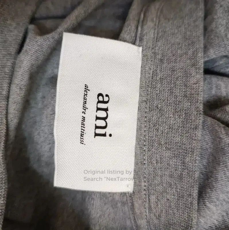 AMI AMI Gray Women's T-Shirt with Heart Logo . Size M / US 6-8 / IT 42-44 - 5 Thumbnail