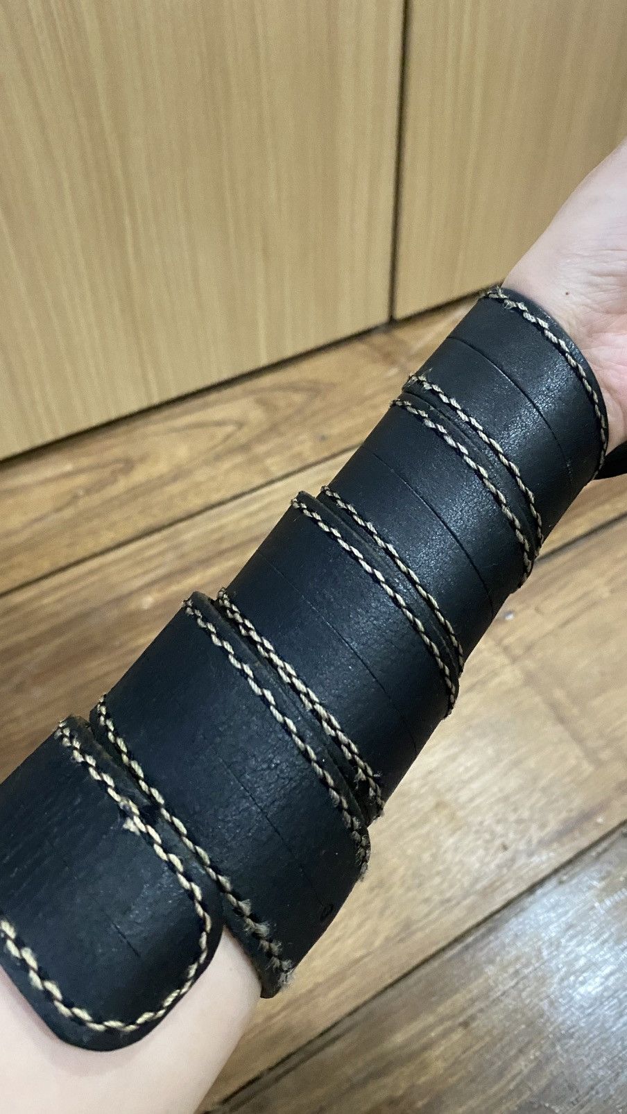 Leather × Vintage Y2K belt vintage leather black Size ONE SIZE - 2 Thumbnail