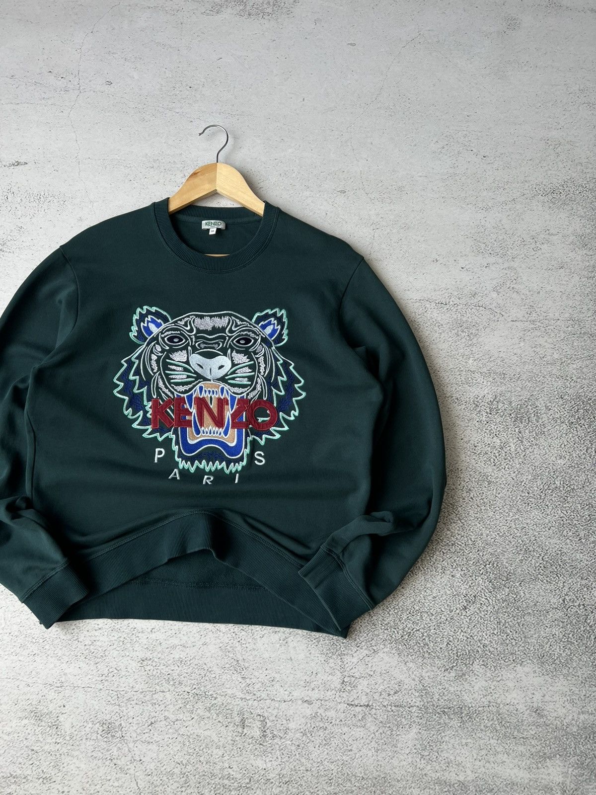 Kenzo 🐯 Kenzo Green Tiger Sweatshirt Size M Size US M / EU 48-50 / 2 - 2 Thumbnail