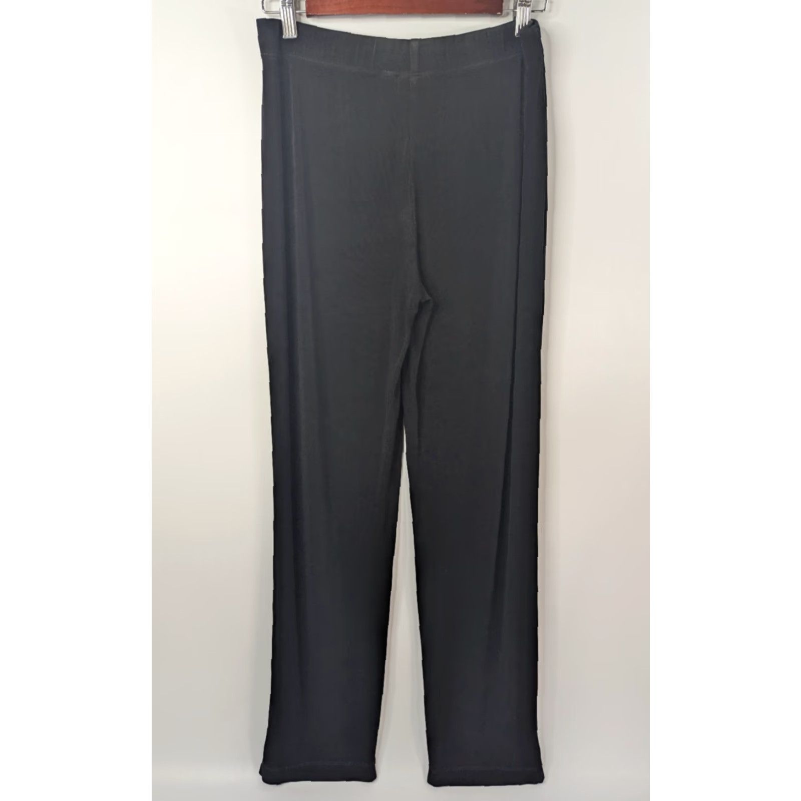 Vintage Chico's Travelers Women's Pants Black Elastic Waist Straight 8 Medium Regular Size 32" / US 10 / IT 46 - 3 Thumbnail