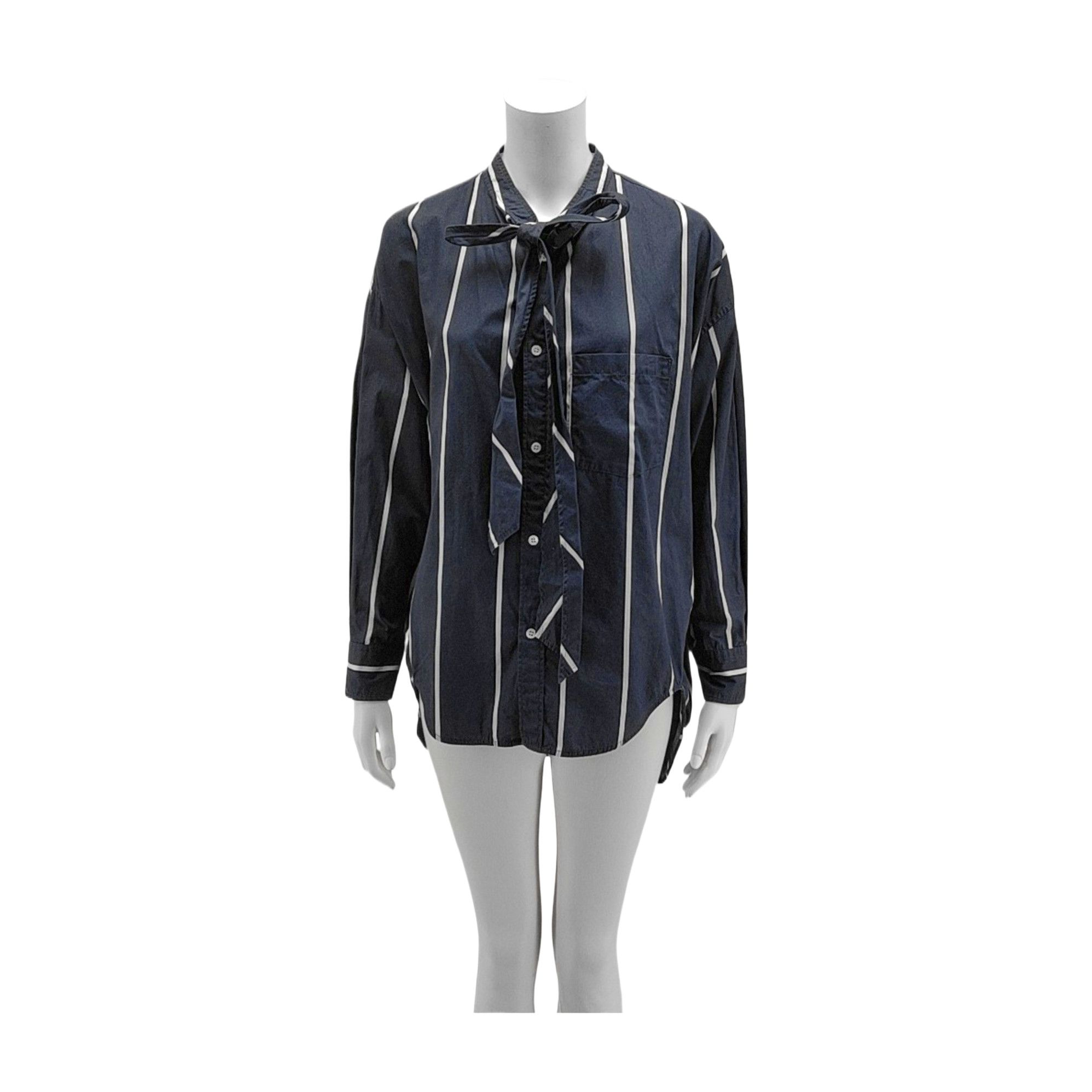 Balenciaga Balenciaga Striped Cotton Button Up Shirt Size 34 Size XXS / US 00 / IT 34 - 1 Thumbnail