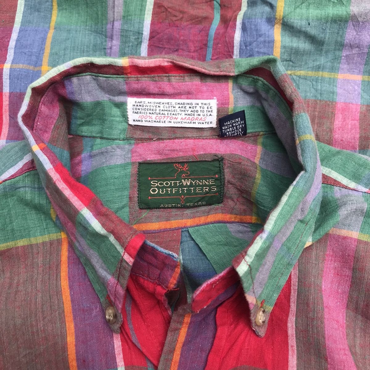 Hysteric Glamour × Vintage Vintage Scott-Wynne outfitters madrass Shirt Short Sleeves Size US L / EU 52-54 / 3 - 3 Thumbnail
