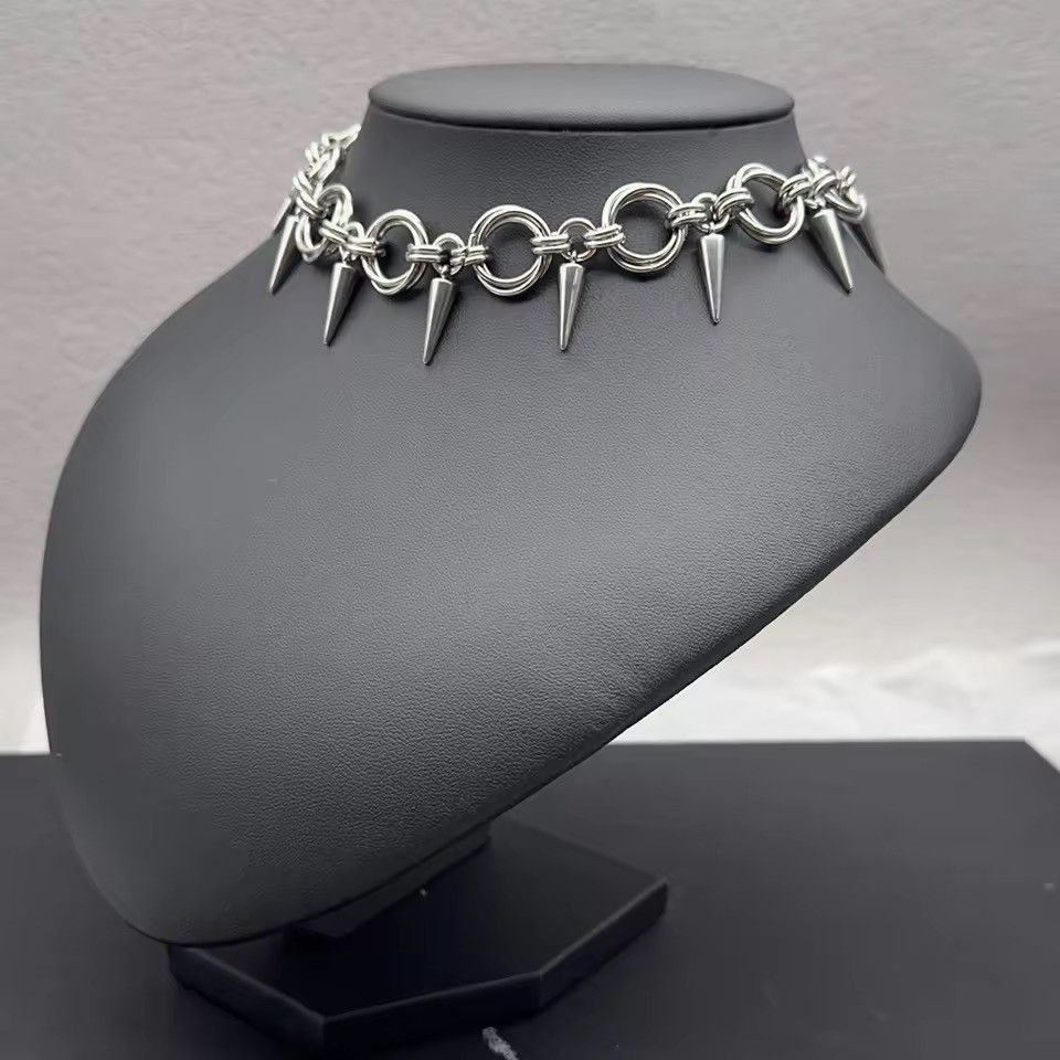 Japanese Brand Rivet Spike Choker Necklace Size ONE SIZE - 2 Thumbnail