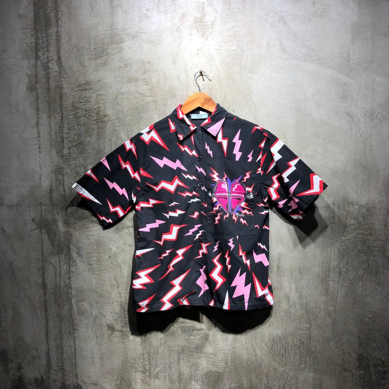 Prada Prada Frankenstein Rose Button Up Bowling Shirt | Grailed
