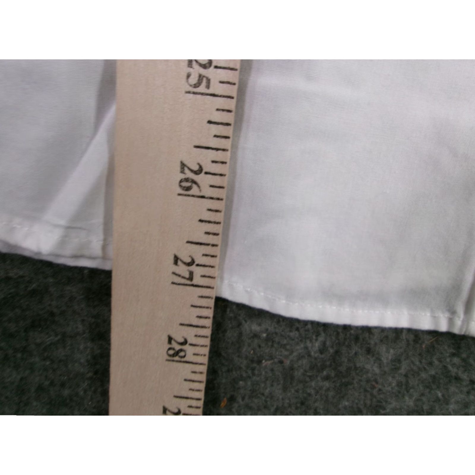 Vintage Lady Martino Shirt Women 14 White Short Sleeve Pleated Front Tuxedo Band Collar Size XL / US 12-14 / IT 48-50 - 5 Thumbnail