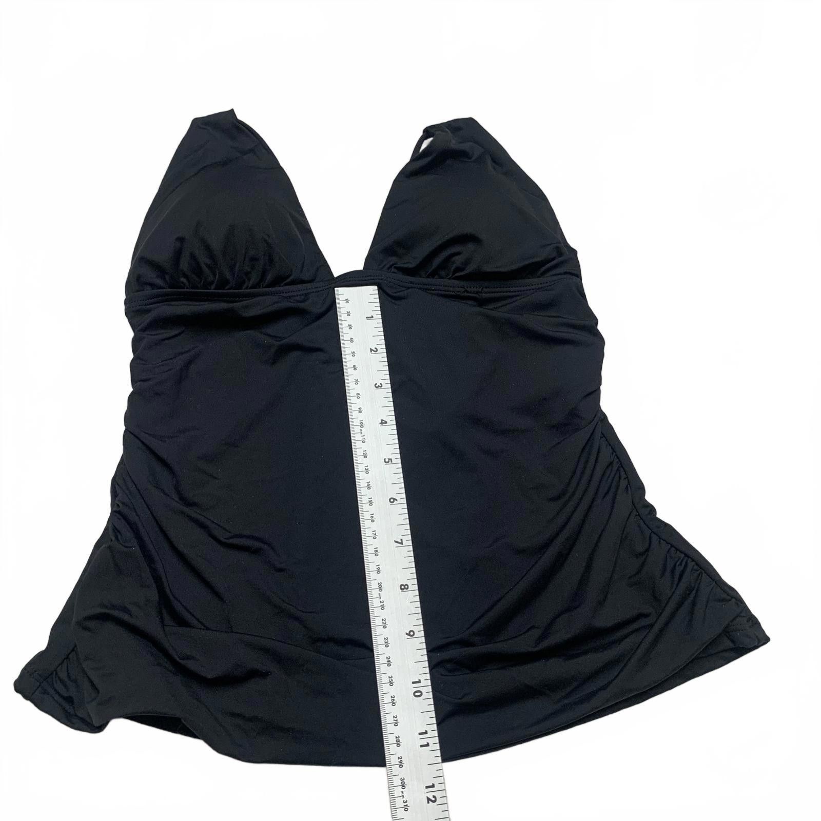 Other La Blanca Women's Size 10 Black Halter Swim Top Ruched Bust Size ONE SIZE - 11 Thumbnail