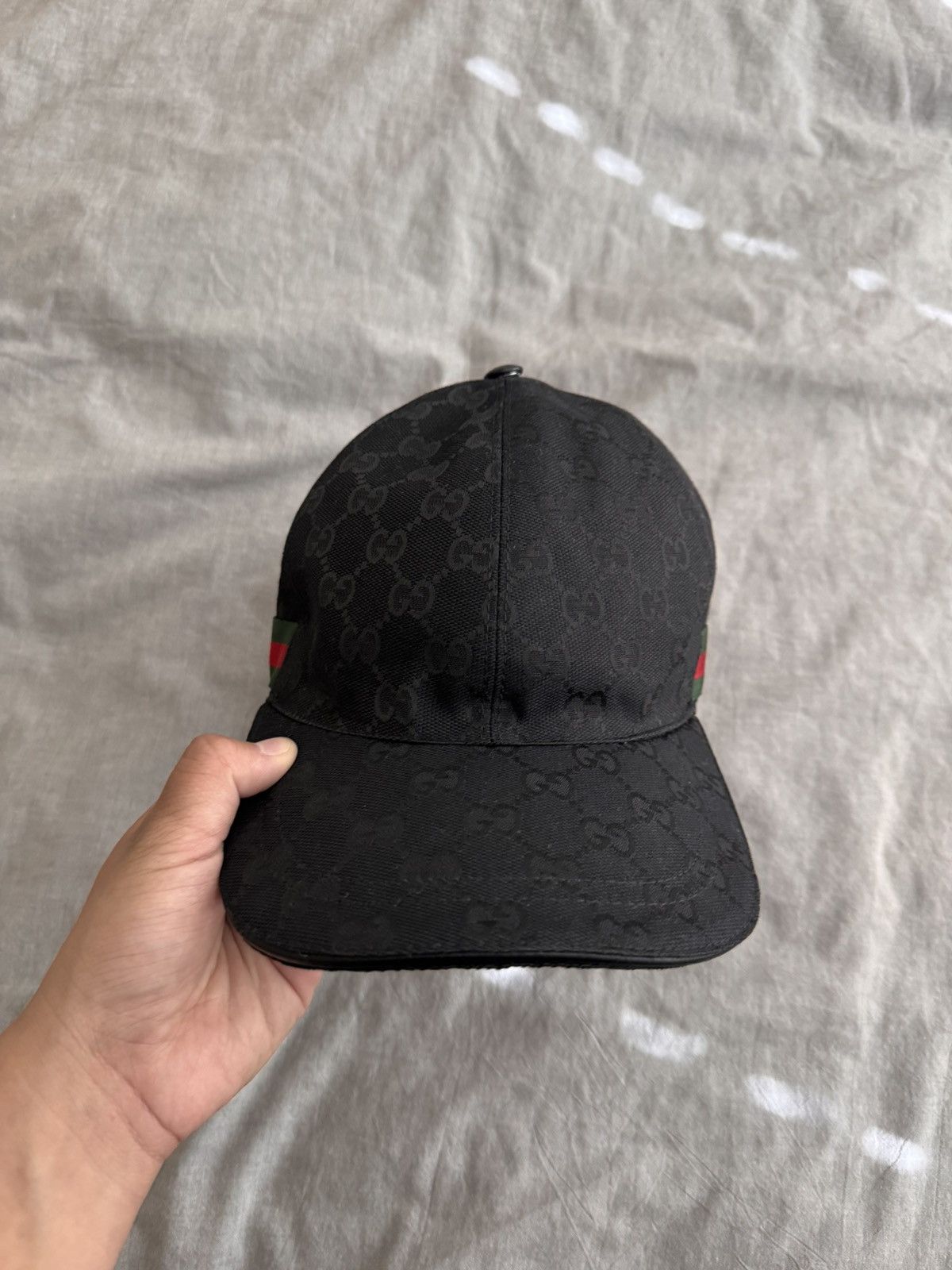 Gucci Gucci GG canvas baseball hat with Web black Size Large Size ONE SIZE - 4 Thumbnail