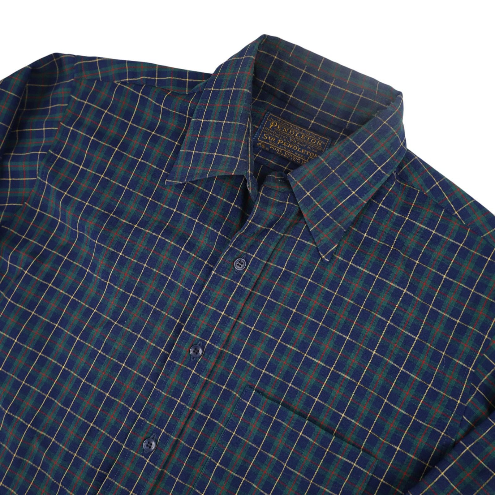 Pendleton × Vintage True Vintage Sir Pendleton Wool Dress Shirt Size US M / EU 48-50 / 2 - 2 Thumbnail