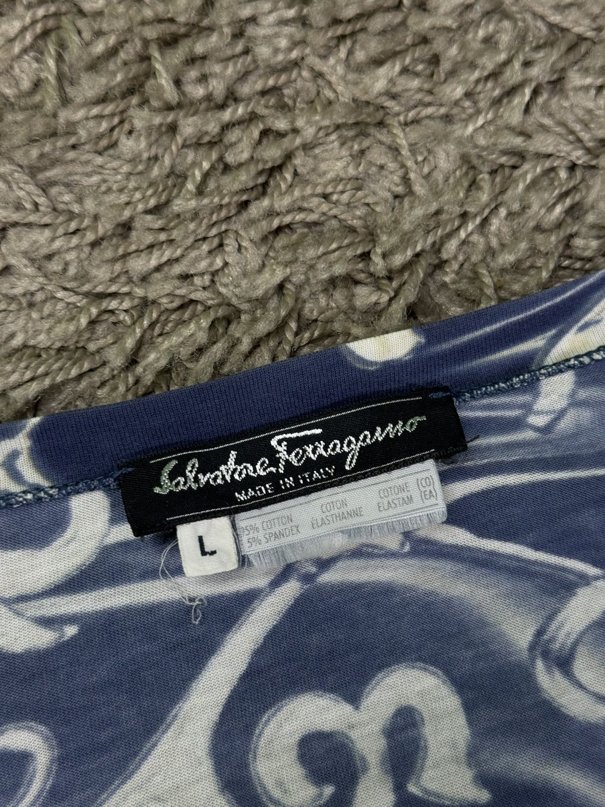 Salvatore Ferragamo × Vintage Rare blouses shirt Salvatore Ferragamo original luxury item Size L / US 10 / IT 46 - 3 Thumbnail