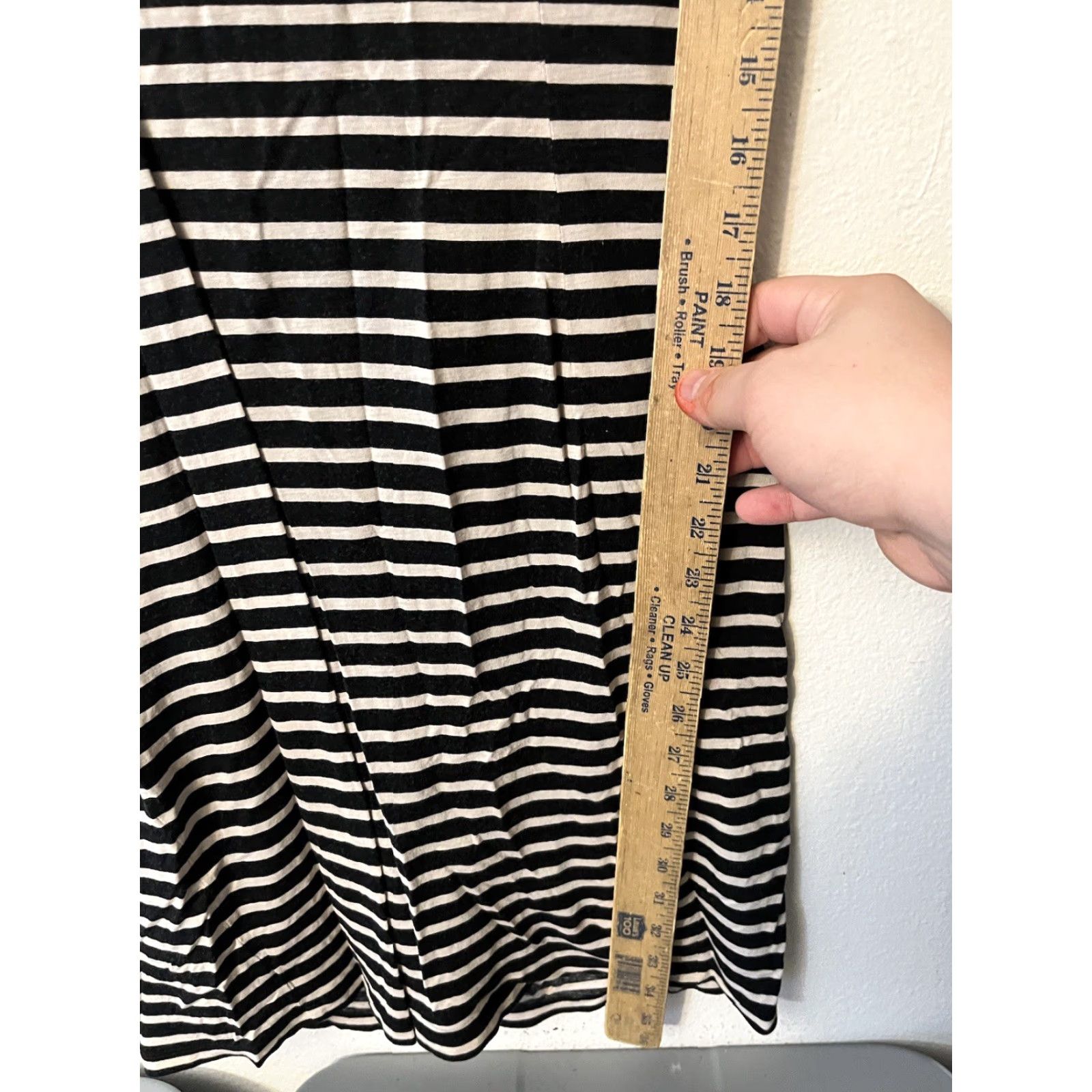 Ann Taylor Ann Taylor LOFT Dress Womens Medium Black White Stripe Sleeveless Ruched Side Size M / US 6-8 / IT 42-44 - 5 Thumbnail