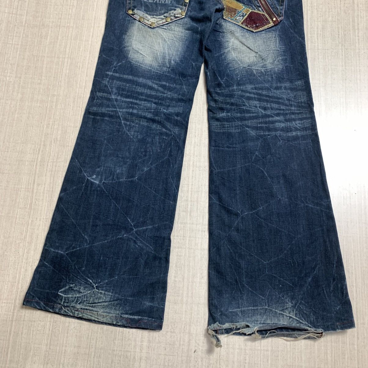 If Six Was Nine 2000s japanese archive Flared denim jeans Size US 34 / EU 50 - 11 Thumbnail