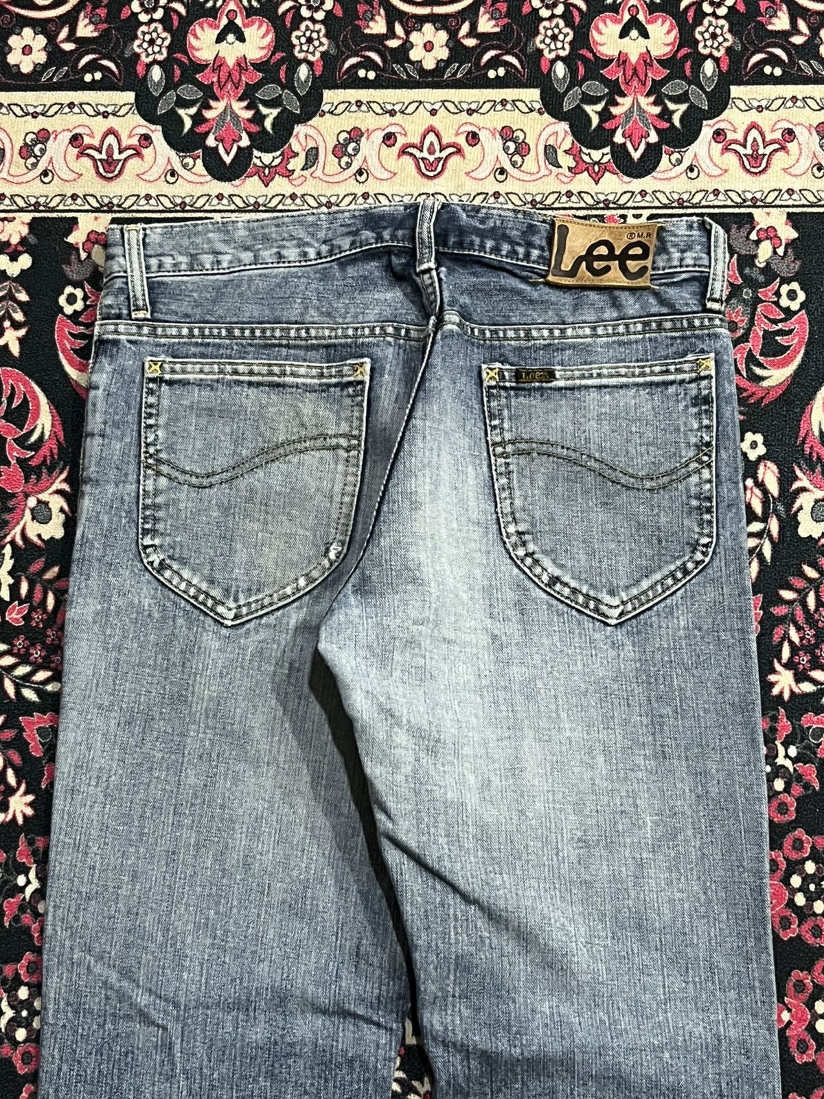 Lee Vintage Japanese Lee Riders Blue Washed Flare Jeans Size US 30 / EU 46 - 7 Thumbnail
