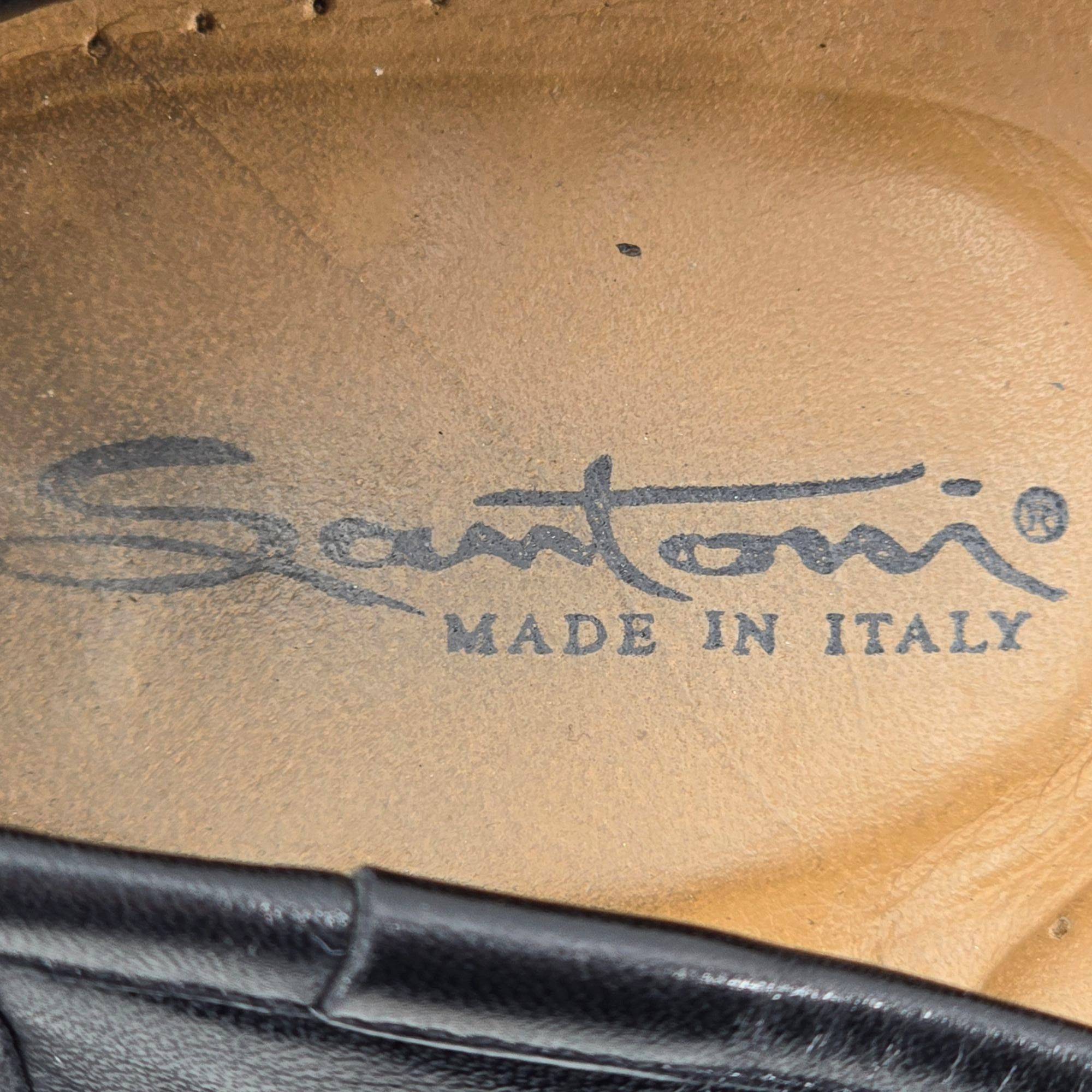 Santoni Santoni Italy Relaxed Black Leather Dress Shoes Mens 10.5D Size US 10.5 / EU 43-44 - 11 Thumbnail