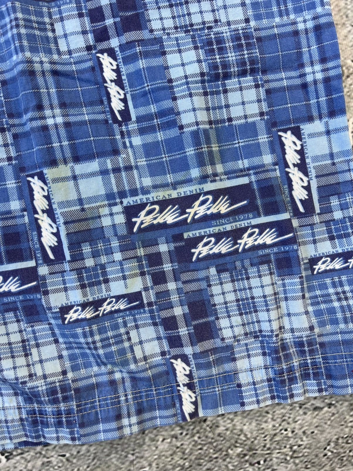 Marc Buchanan × Pelle Pelle × Vintage Pelle Pelle shirt vintagr full print button up blue Size US L / EU 52-54 / 3 - 5 Thumbnail