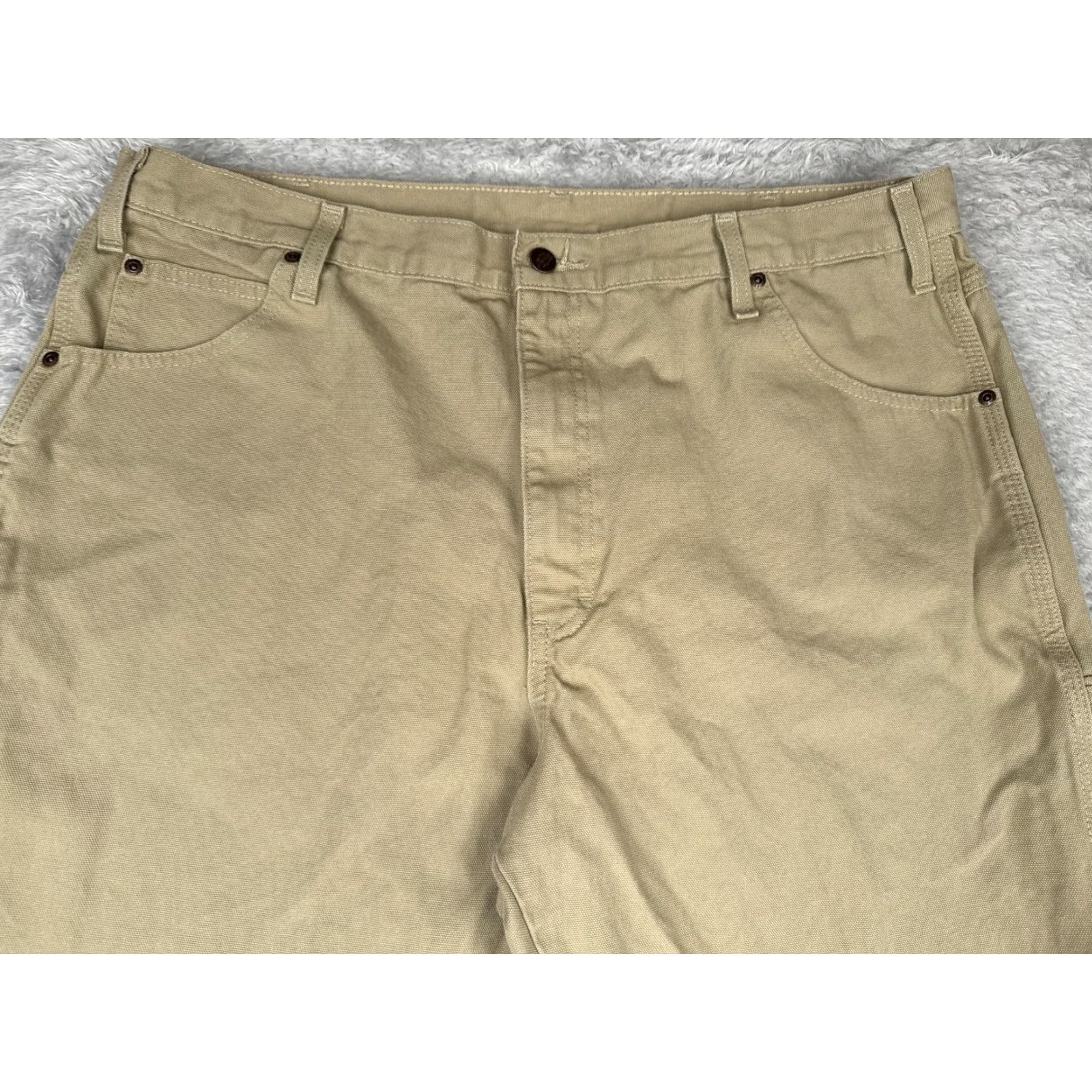 Dickies Dickies Pants Mens 40x30 Khaki Carpenter Workwear Utility Hammer Loop Cotton Pant Straight Leg Workwear Mens 40 Beige 100% Cotton twill Dickies 874 Size US 40 / EU 56 - 4 Thumbnail