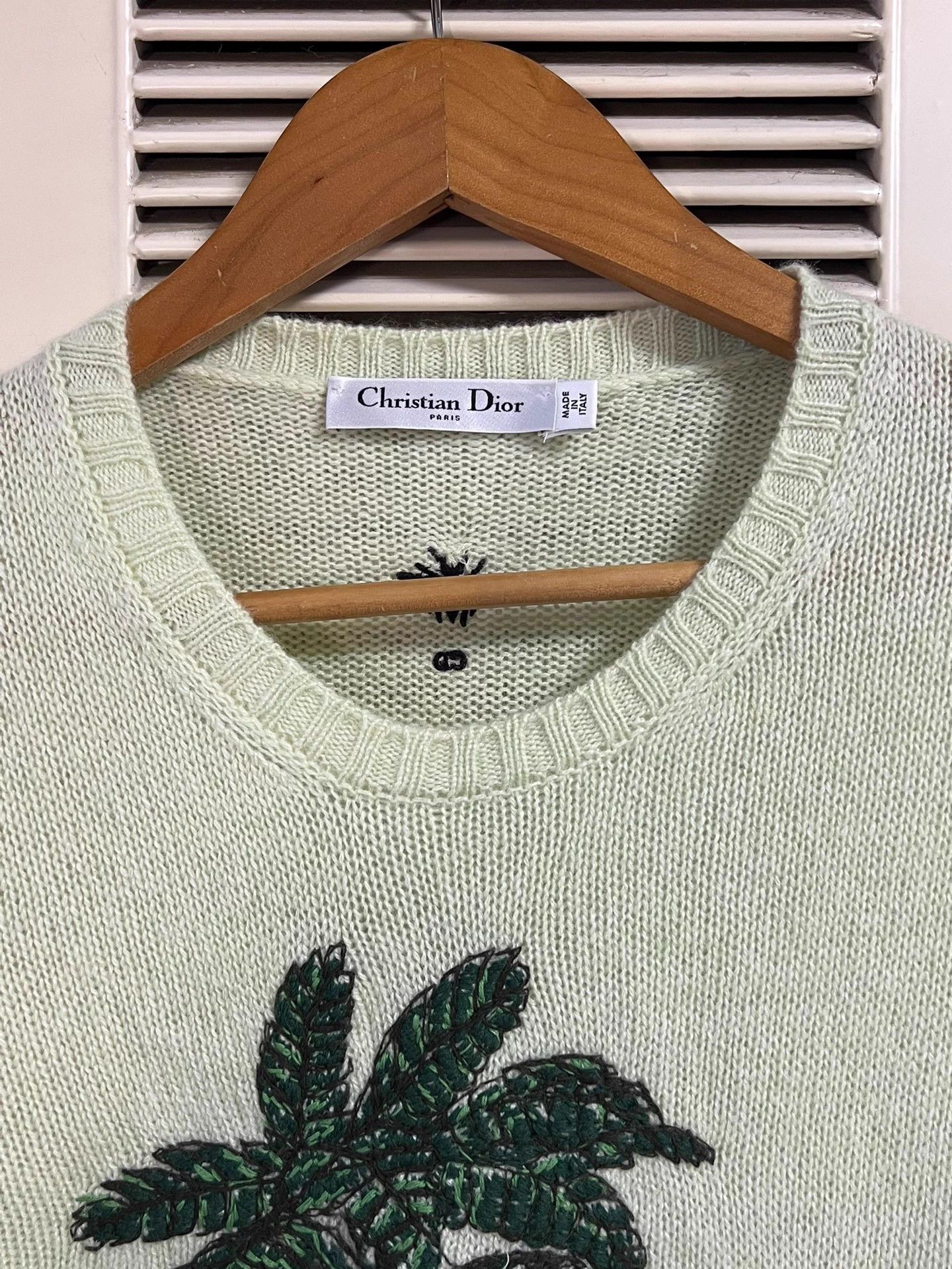 Dior Dior Women's Green Flamingo Coconut Embroidered Sweater 34 Size XS / US 0-2 / IT 36-38 - 3 Thumbnail