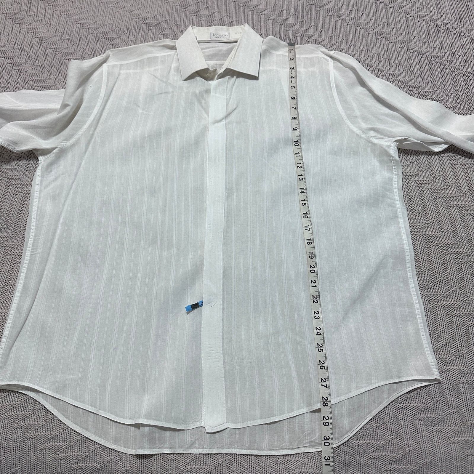 Vintage Vintage Lorano white monotone stripe button down size 17 Size US XL / EU 56 / 4 - 8 Thumbnail